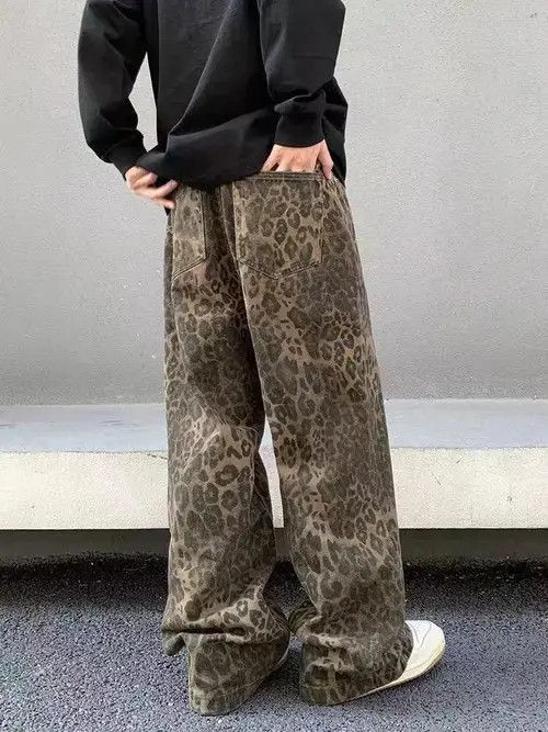 Japanese Brand × Jean Vintage Brown Leopard Print Straight Leg Micro Jeans Size US 32 / EU 48 - 3 Thumbnail