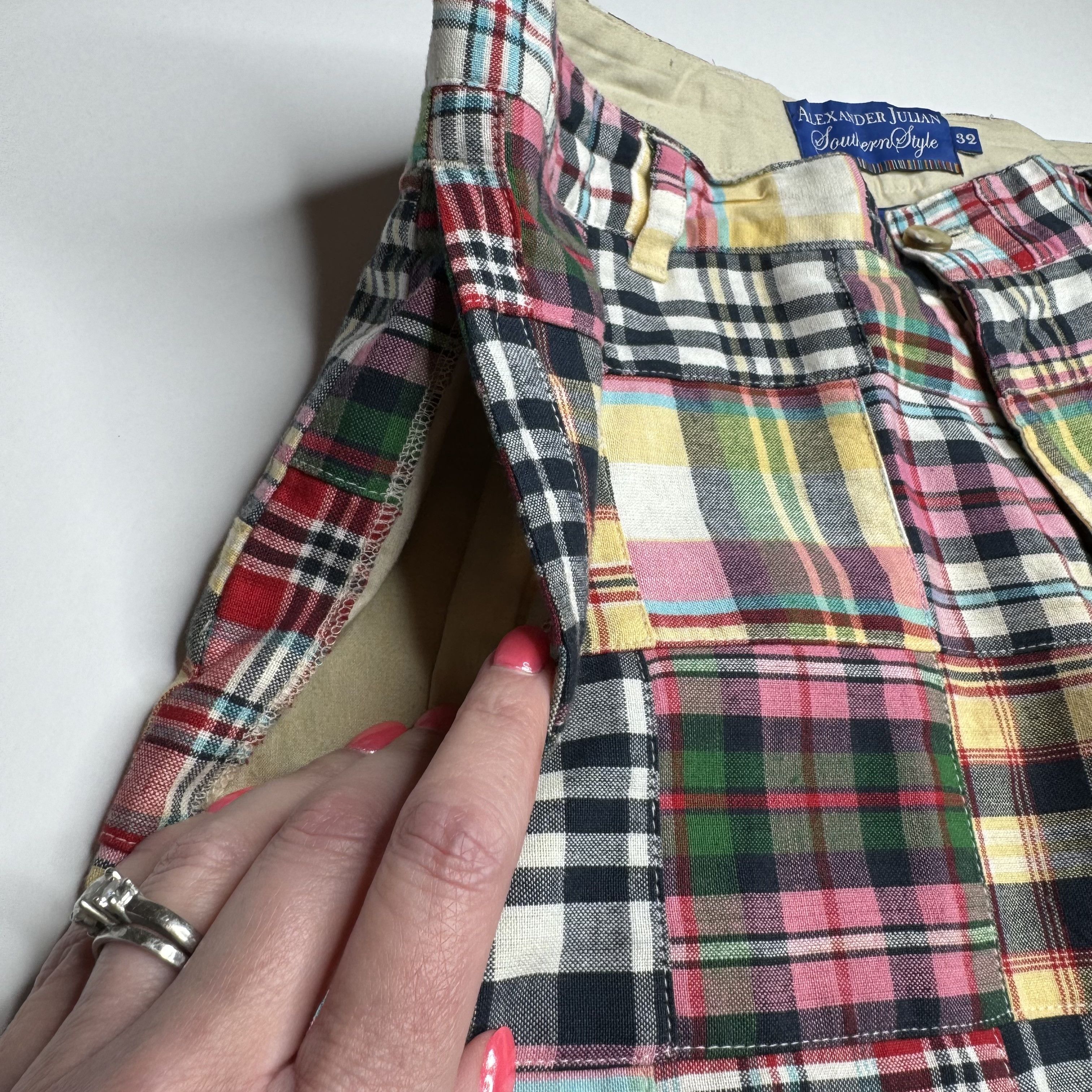 Alexander Julian Alexander Julian Southern Patchwork Madras Plaid Shorts Size US 32 / EU 48 - 6 Thumbnail