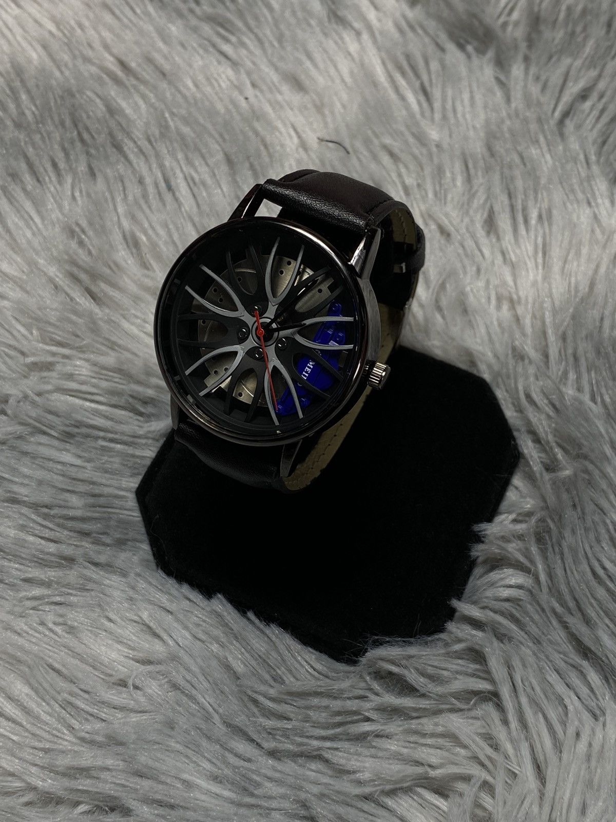 Japanese Brand × Jewelry Mechanical-Inspired Watch with Leather Strap Japanese Brand Size ONE SIZE - 3 Thumbnail