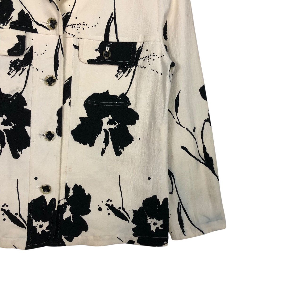 Japanese Brand 📌Vintage Cropped Chore Jacket Floral Ripption Issey Miyake Size M / US 6-8 / IT 42-44 - 6 Thumbnail
