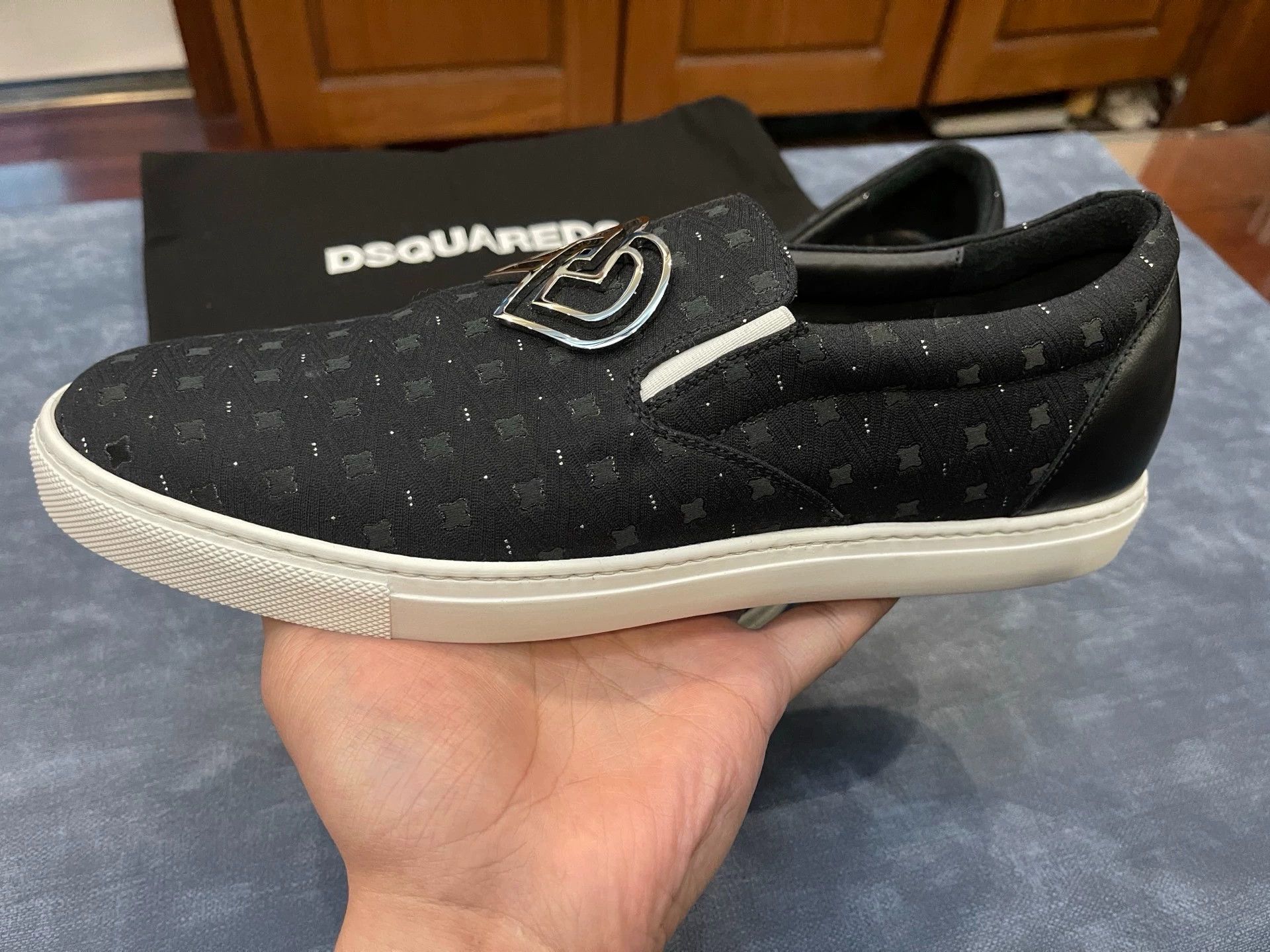 Dsquared2 Dsquared2 D2 Woven Leather Sneaker New w/ Dust Bag Size US 7 / EU 40 - 2 Thumbnail