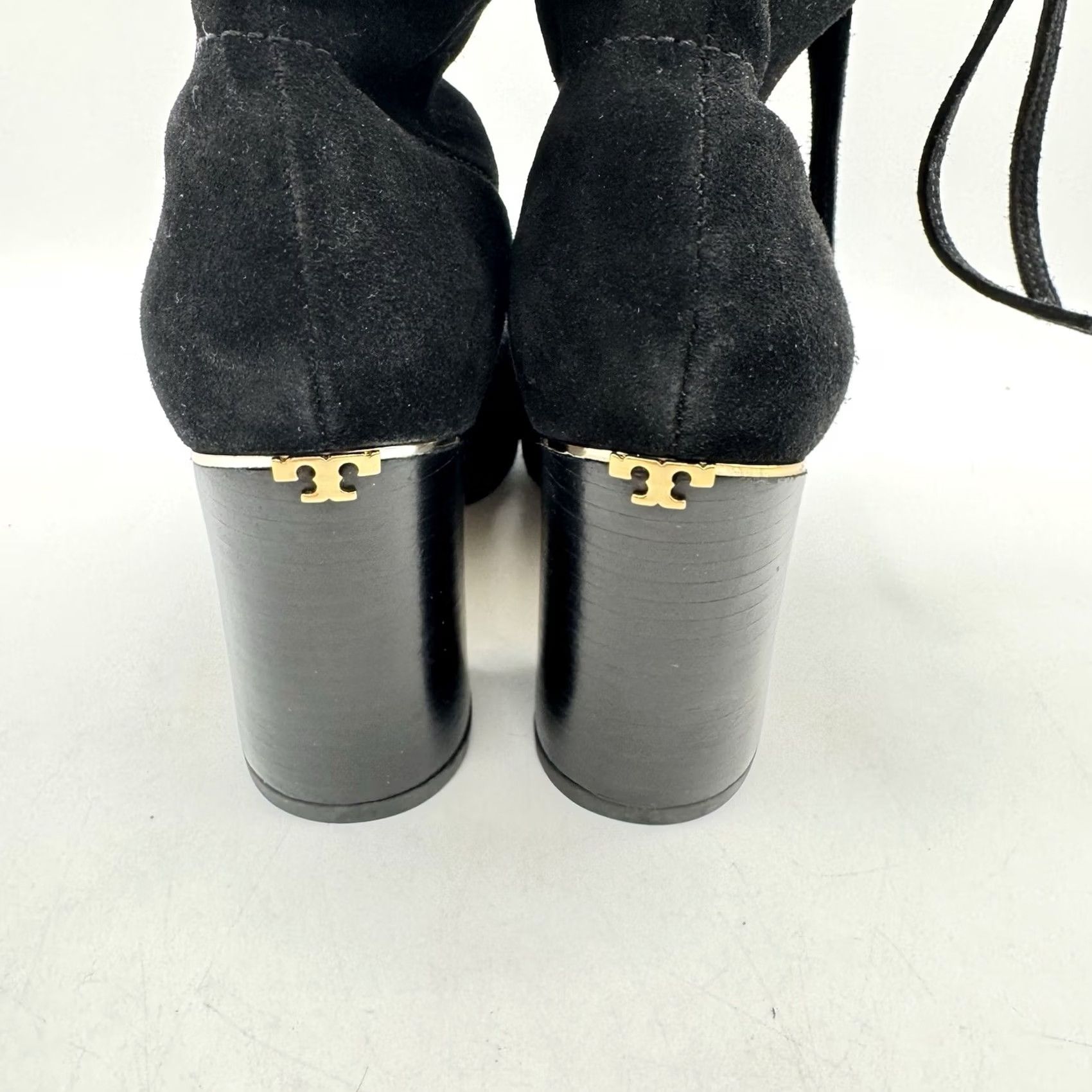 Tory Burch Tory Burch Gigi Bootie Black 6M Women Solid Leather Ankle Block Heel Closed Toe Casual Formal Shoes Size US 6 / IT 36 - 4 Thumbnail