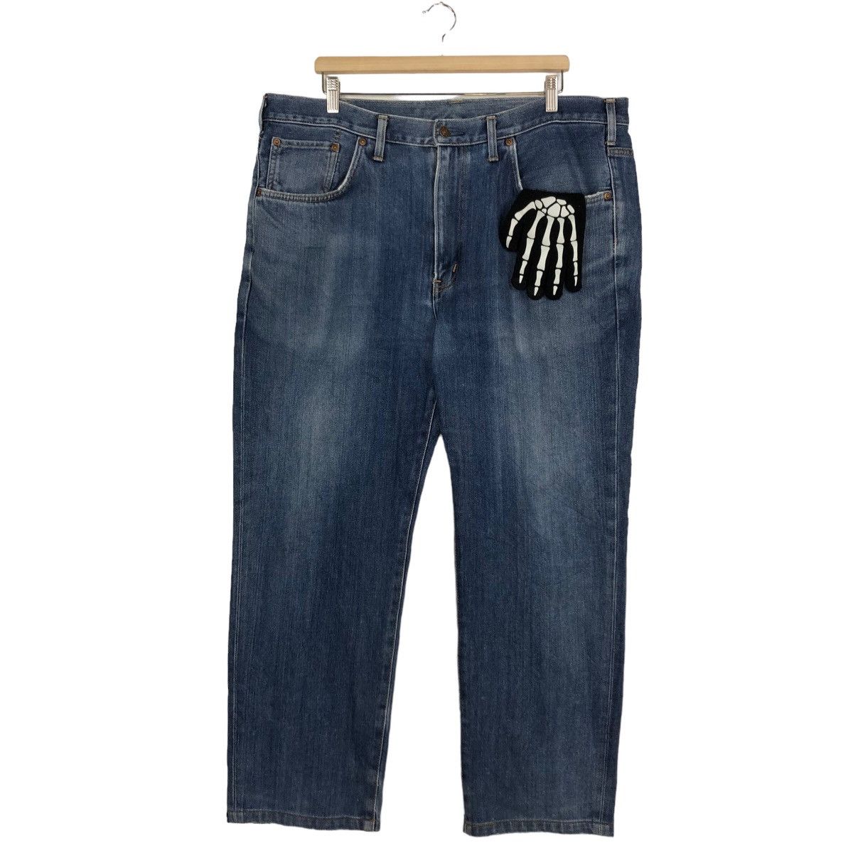 Edwin 🔥90’s VINTAGE EDWIN MADE IN JAPAN DISTRESSED DENIM DESIGN Size US 39 - 2 Thumbnail