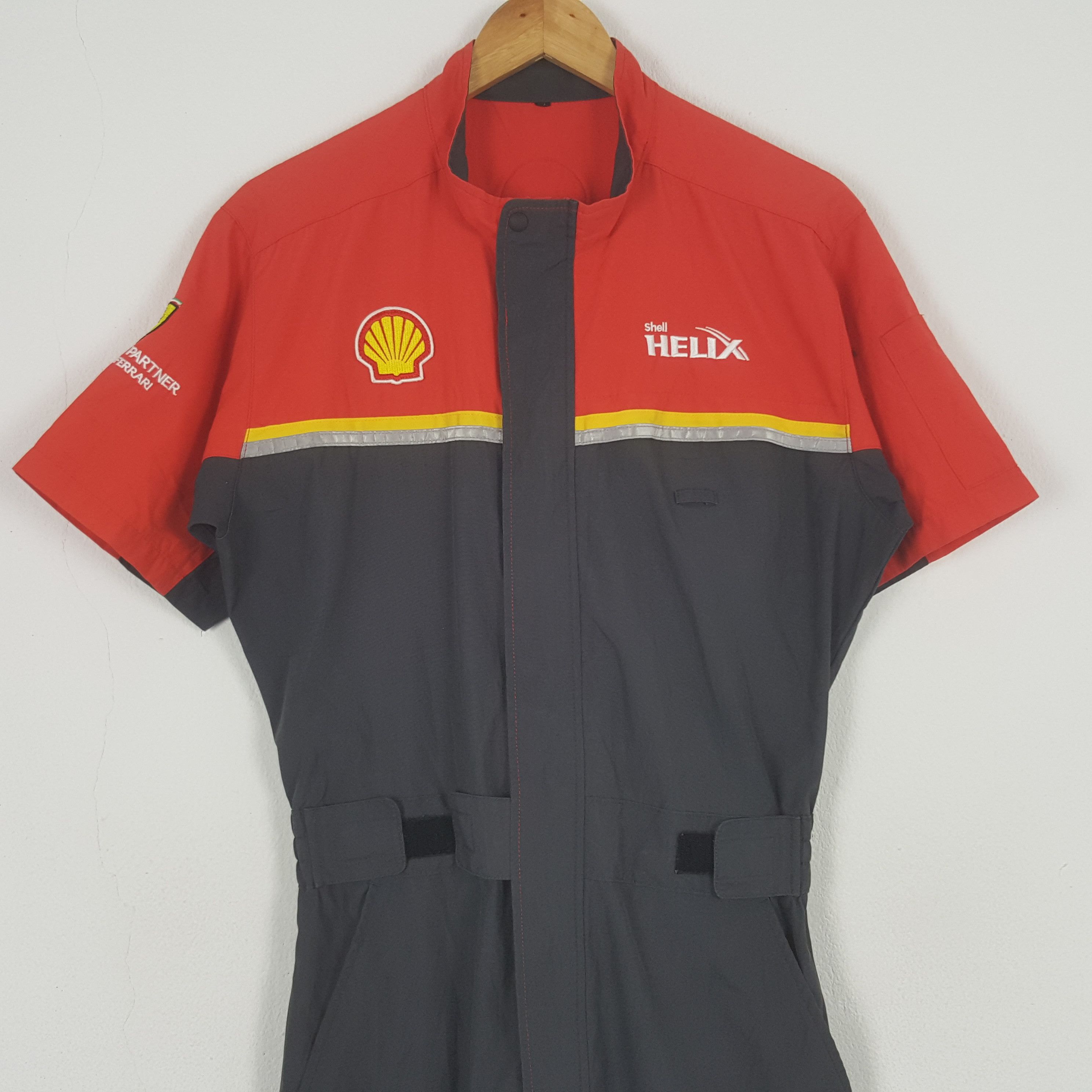 Ferrari Vintage Shell Helix Formula 1 Racing Coverall Jacket C296N16 Size US M / EU 48-50 / 2 - 2 Thumbnail