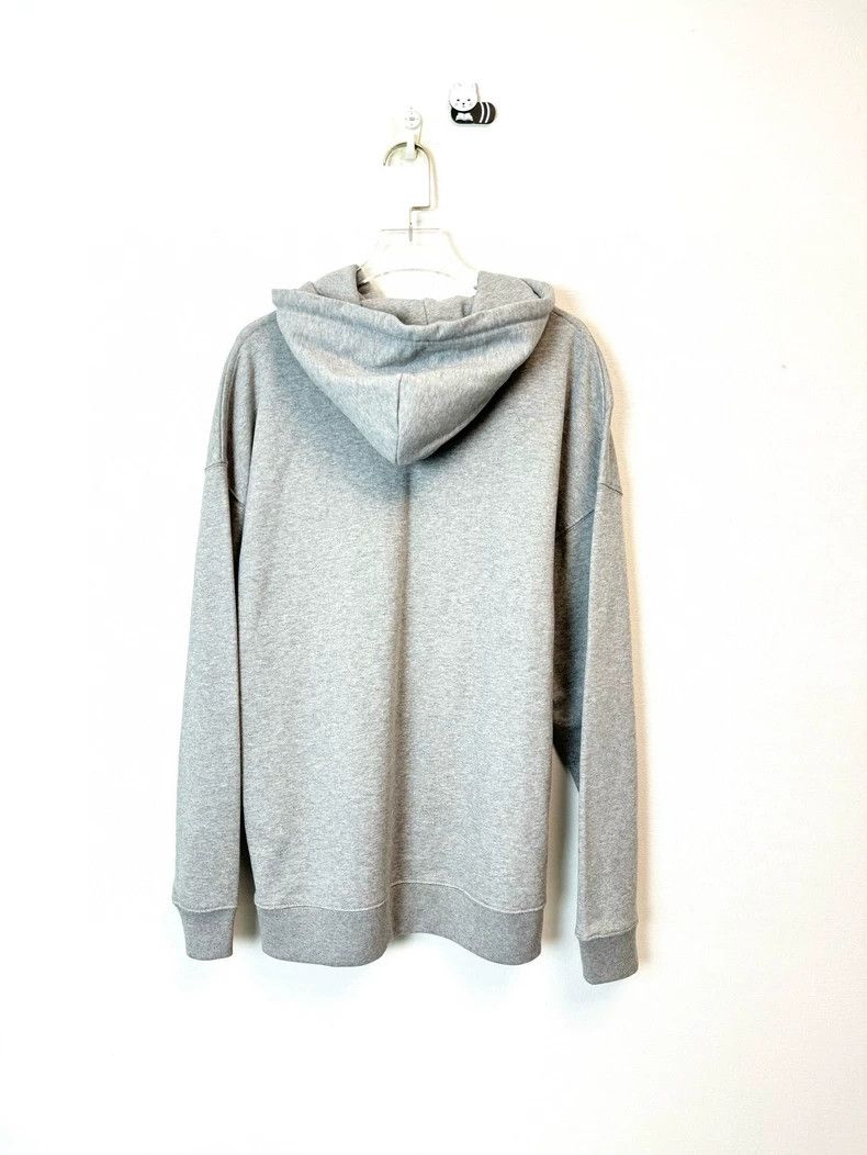 Loewe LOEWE Gray leather card pattern lettered logo hooded sweat Size XXS / US 00 / IT 34 - 2 Thumbnail