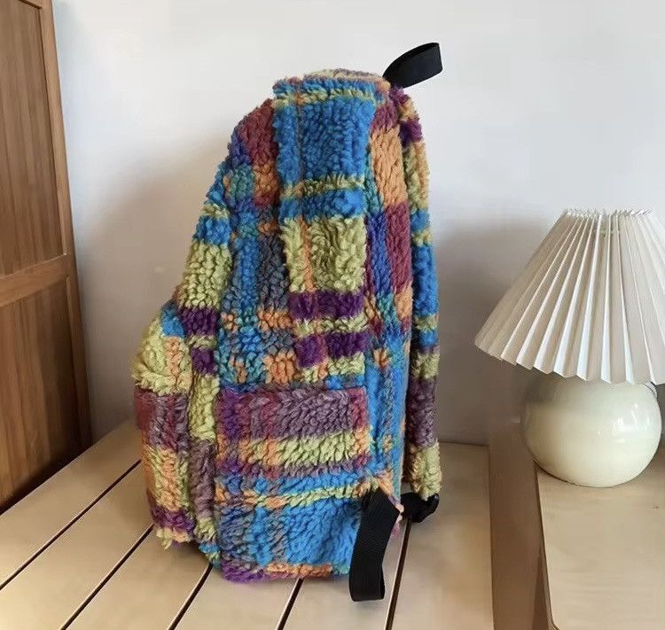 Japanese Brand Unisex Fluffy Plush Capacity Backpack Size ONE SIZE - 4 Thumbnail