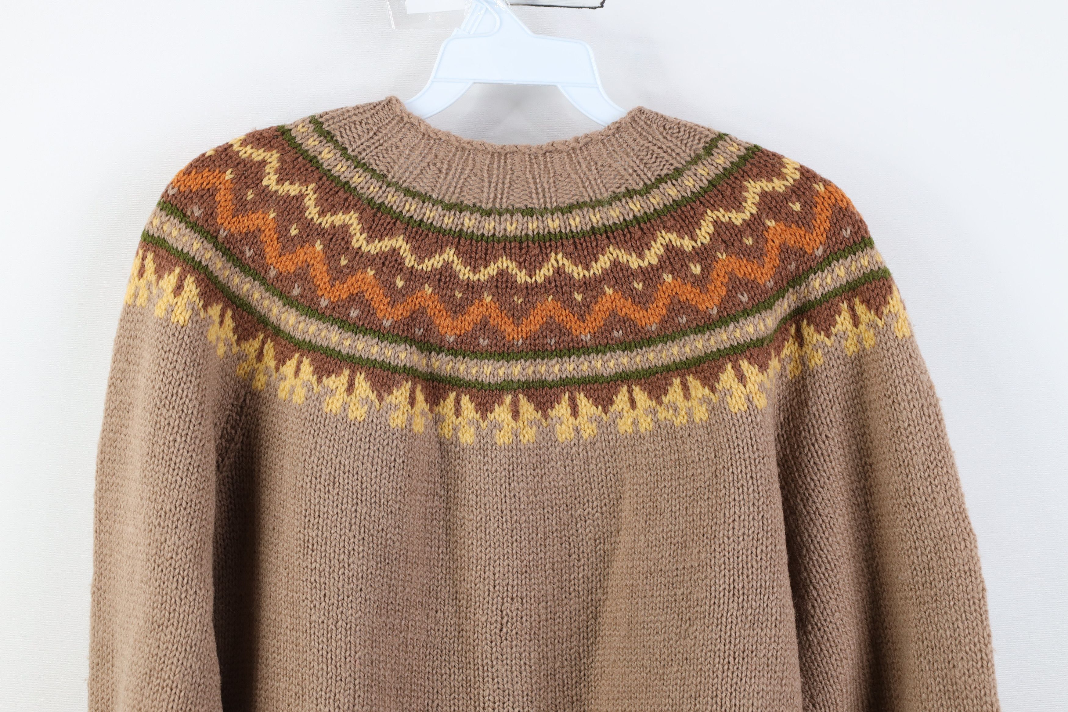 Vintage Vintage 70s Mid Century Modern MCM Fair Isle Sweater Size M / US 6-8 / IT 42-44 - 12 Thumbnail