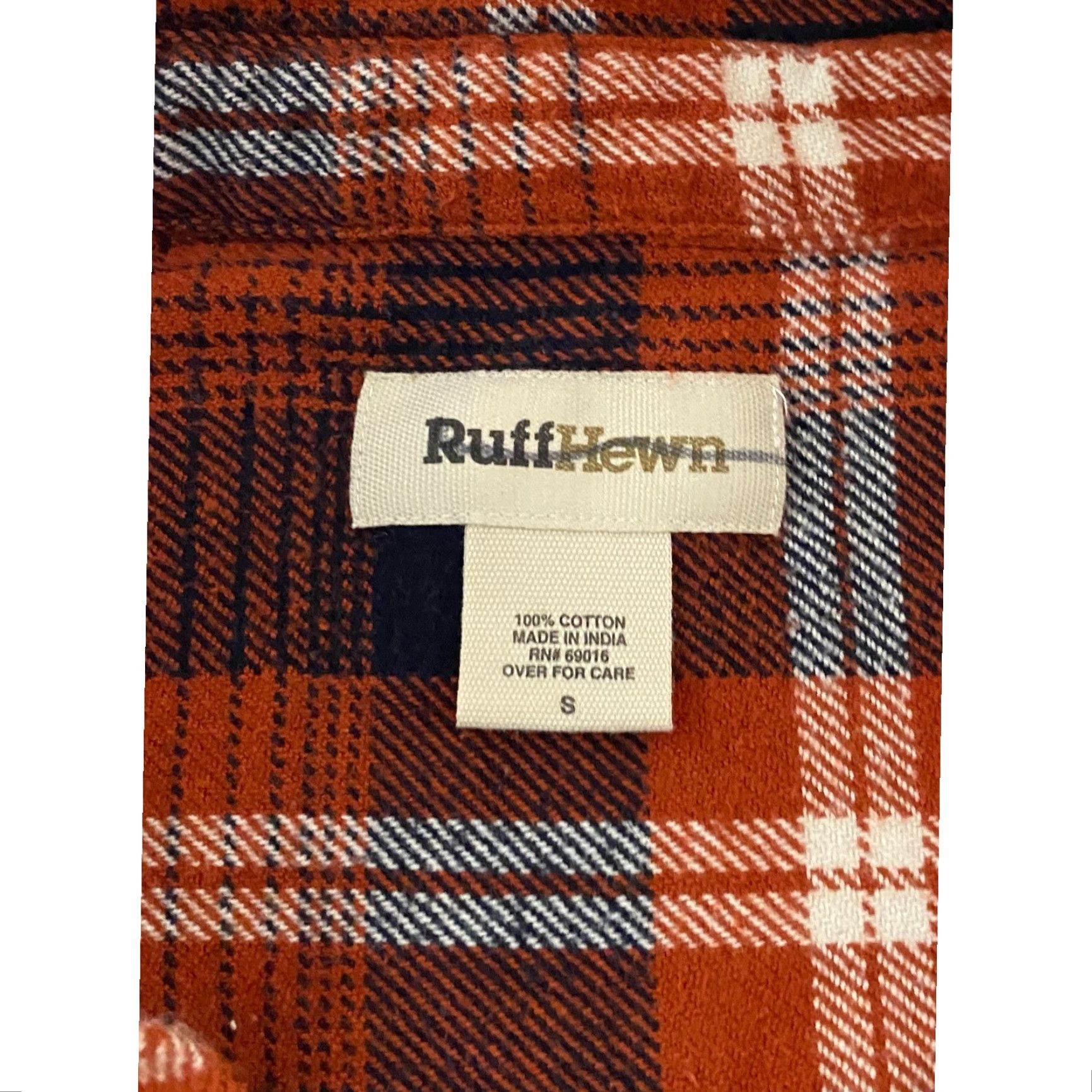 Vintage Ruff Hewn Plaid Flannel Shirt Men's S Long Sleeve Button-Up Cotton Size US S / EU 44-46 / 1 - 3 Thumbnail
