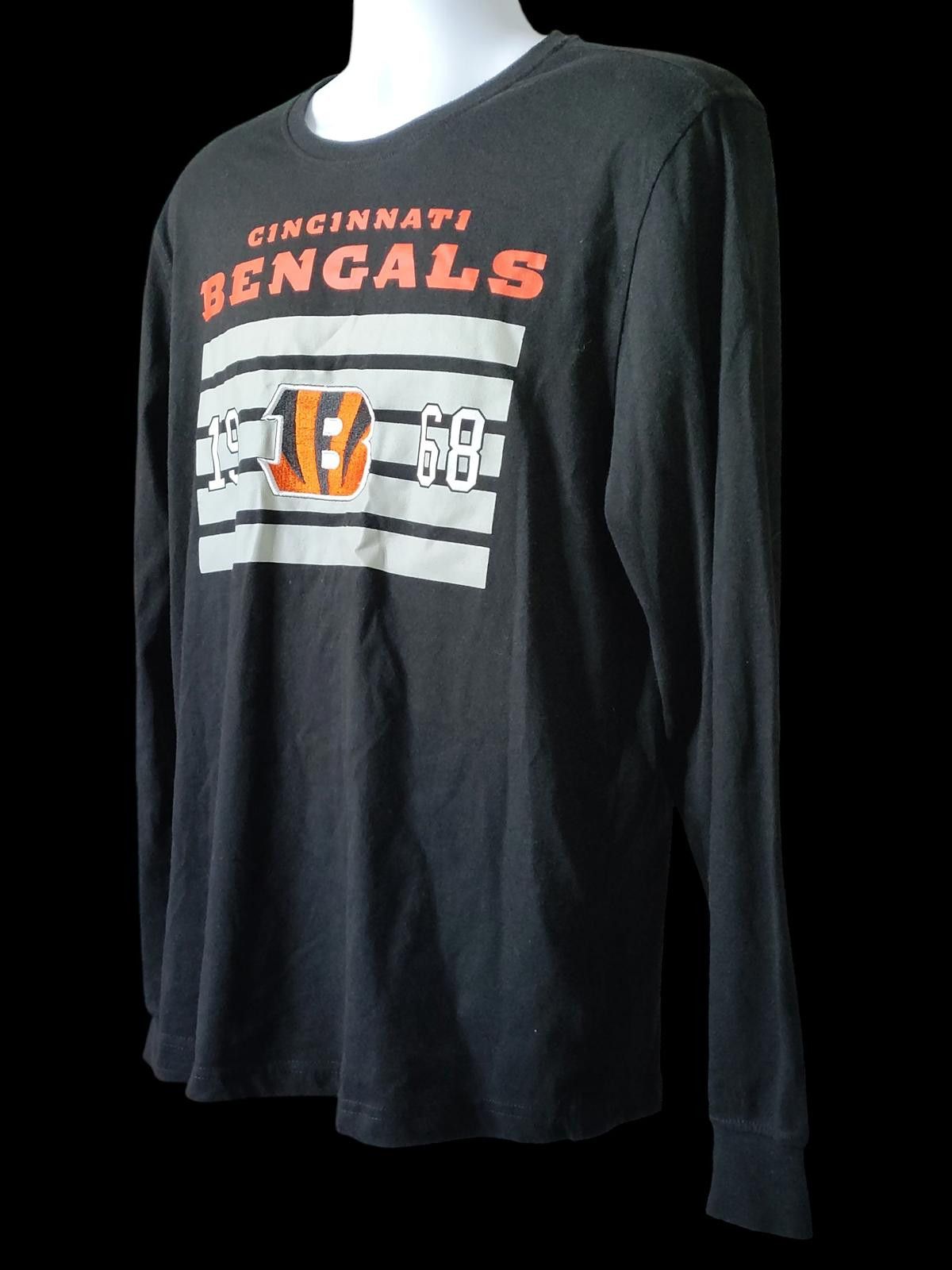 NFL NFL Cincinnati Bengals Black Long Sleeve Graphic T-Shirt Size ONE SIZE - 5 Thumbnail