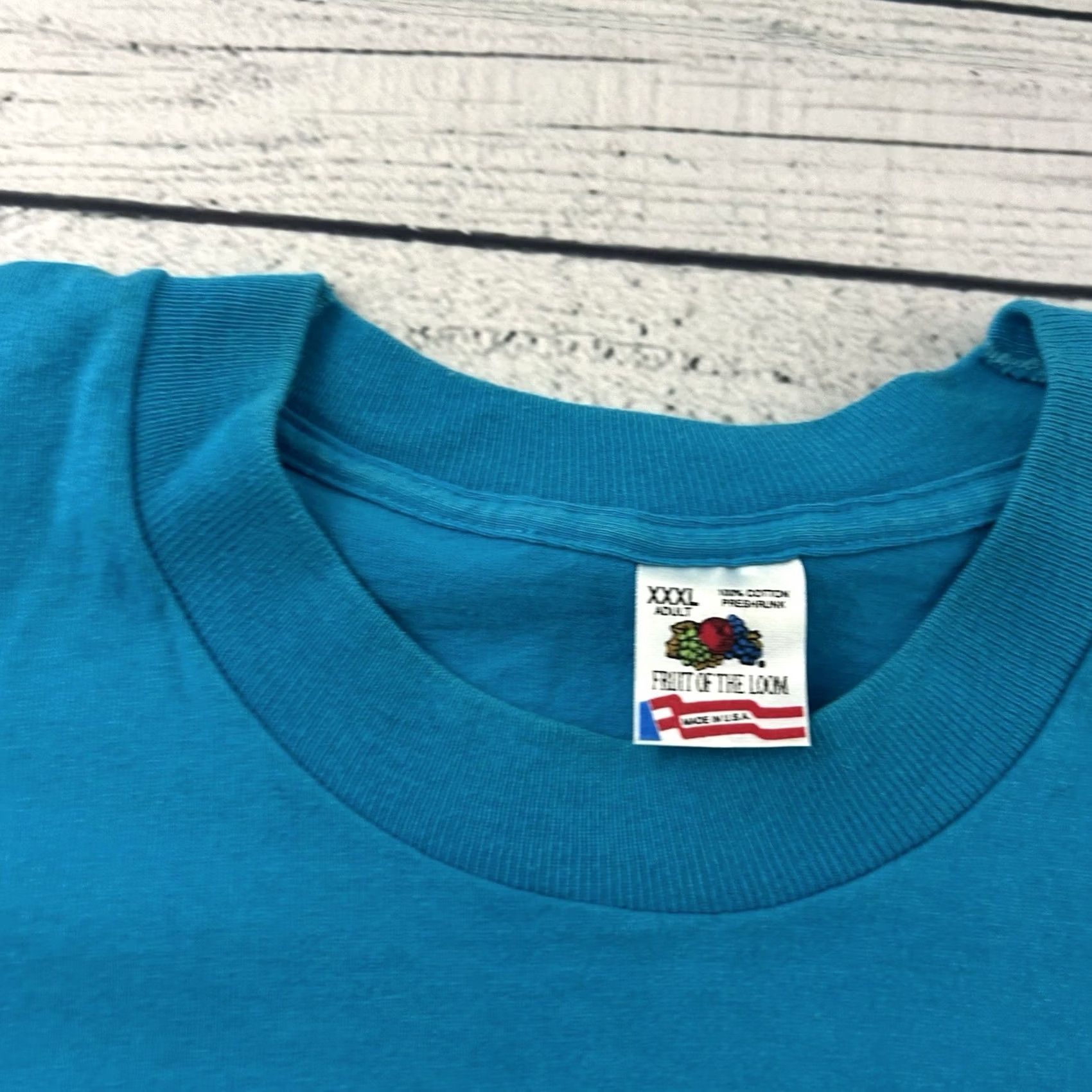 Fruit Of The Loom VINTAGE Fruit Of The Loom Short Sleeve T Shirt Mens 3XL Blue Size US XXL / EU 58 / 5 - 2 Thumbnail