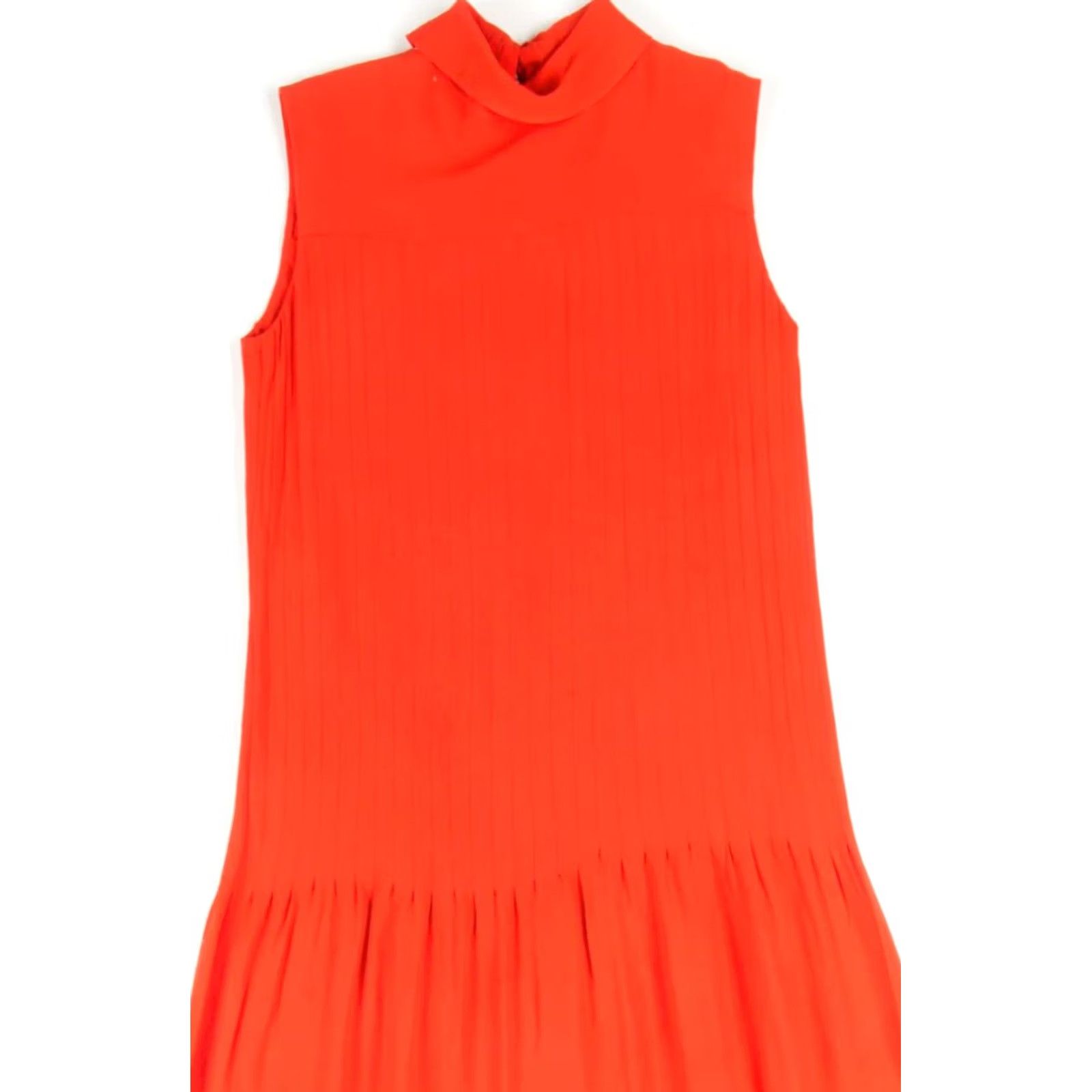 Vintage VINTAGE Red Ribbed Drop Waist Dress Sleeveless Mock Neck Medium Dress Women Size M / US 6-8 / IT 42-44 - 2 Thumbnail