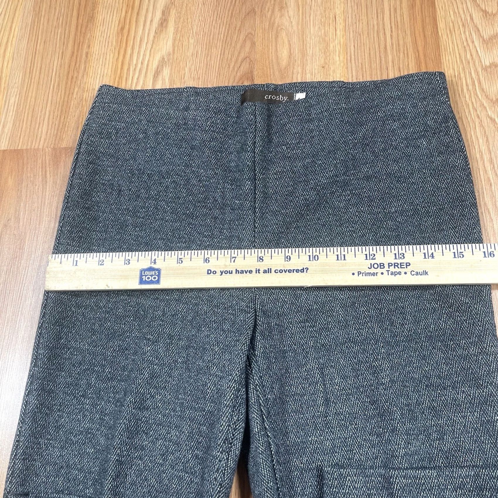 Vintage Crosby Pants Womens 4 Gray High Rise Stretch Flat Front Chino Dress Slacks *Regular* Pants Size 27" / US 4 / IT 40 - 5 Thumbnail