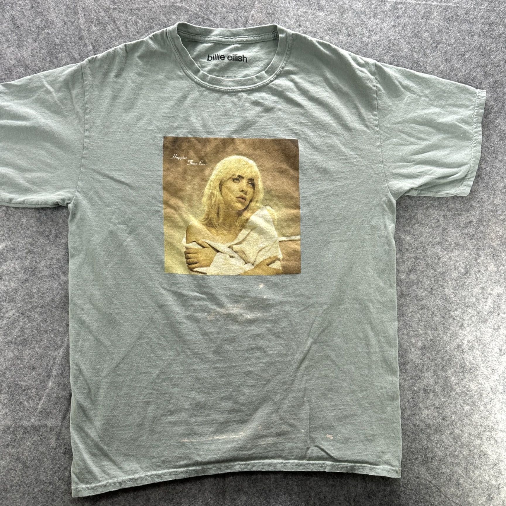 Vintage Billie Eilish Shirt Mens Large Happier Than Ever Album Tour T-Shirt 2021 Band Size US L / EU 52-54 / 3 - 2 Thumbnail