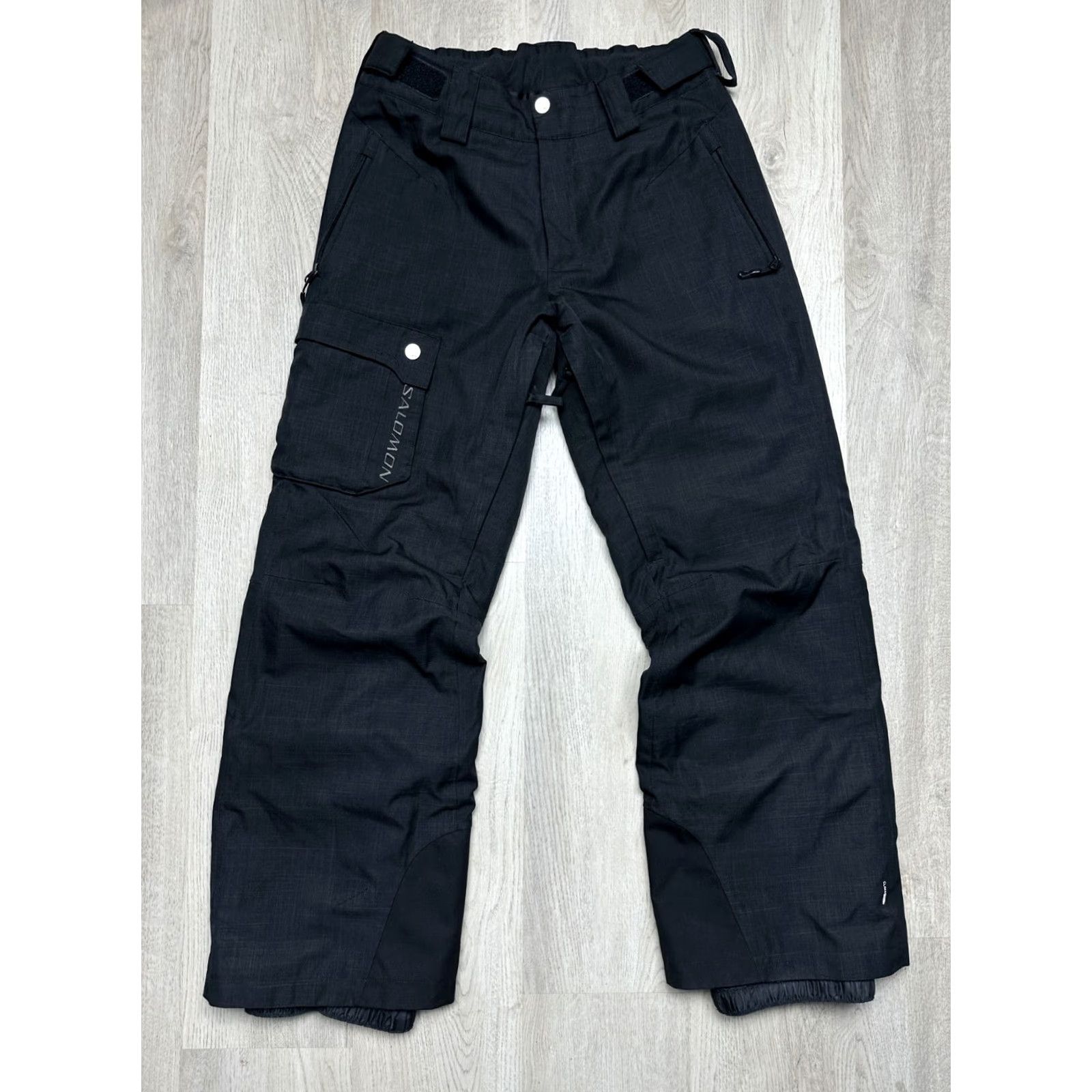 Salomon Salomon Mens Ski Snowboard Pants 30 (S) Black Logo Regular Inseam 32 in Skiing Snow Pants Mens Size US 30 / EU 46 - 2 Thumbnail