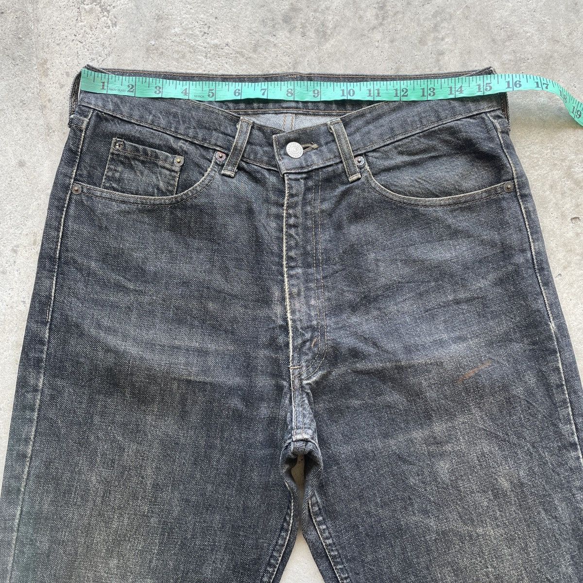 Levi's W31💥 Vintage Levi’s Black Jeans Distressed Faded Denim Pants Size US 31 - 5 Thumbnail
