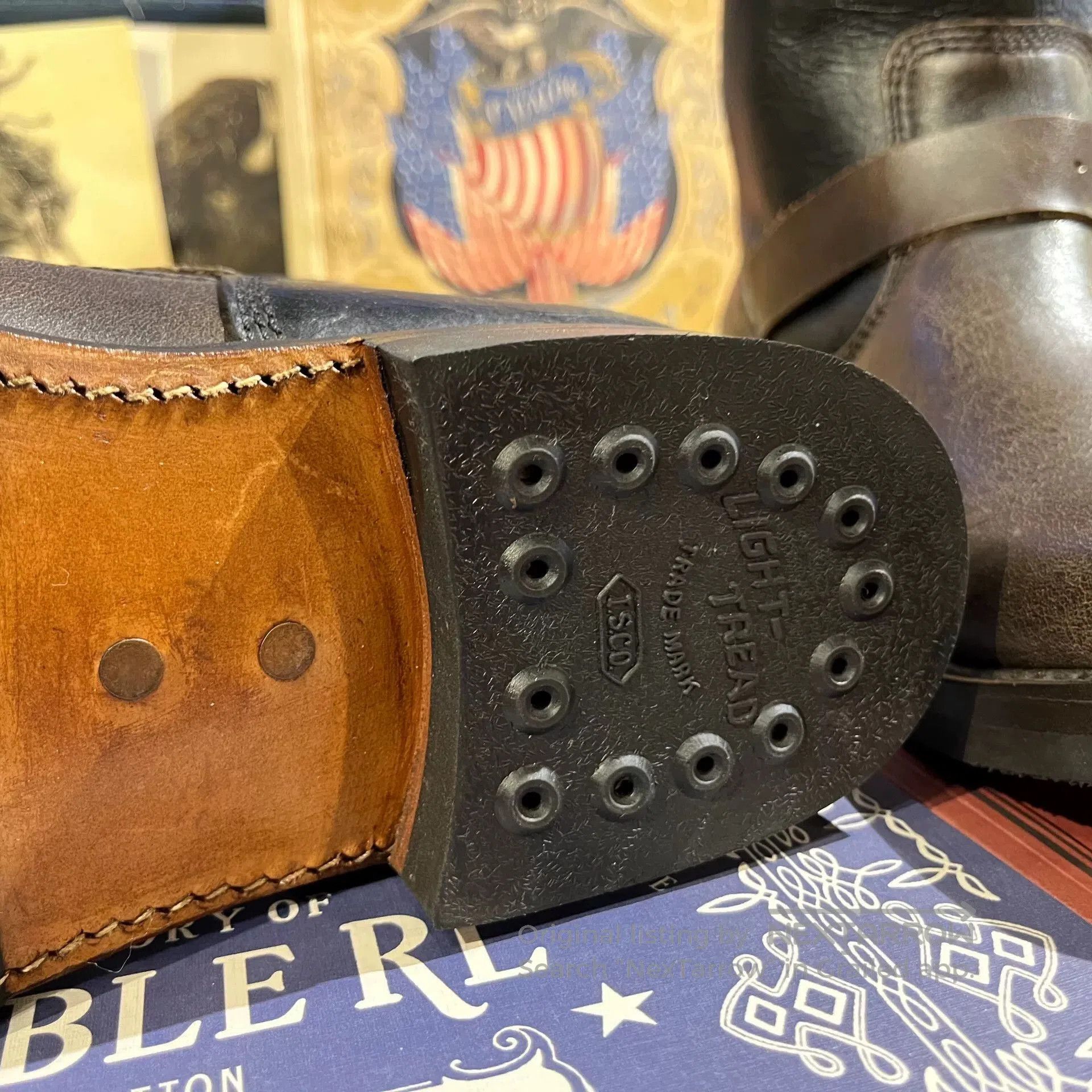 Japanese Brand military engineer boots with buckle strap. Size US 11 / EU 44 - 8 Thumbnail