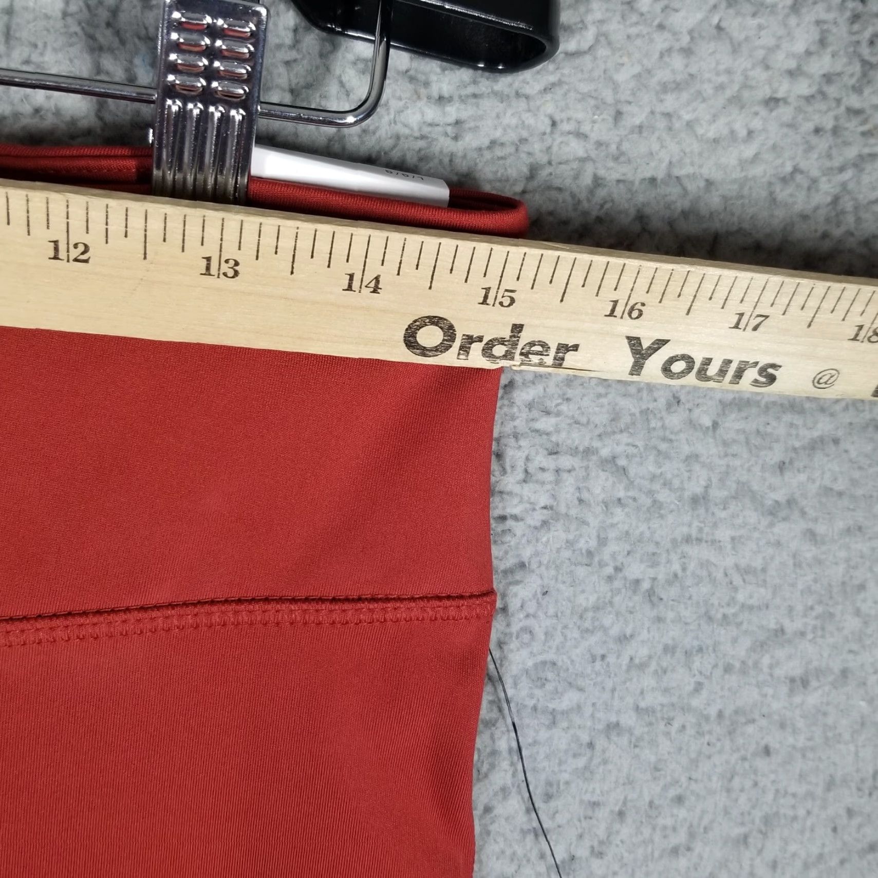 Nike VINTAGE Nike Women's Air Jordan Leggings Adult Large Red Sport Ankle 90s Girls Size 36" / US 14 / IT 50 - 4 Thumbnail