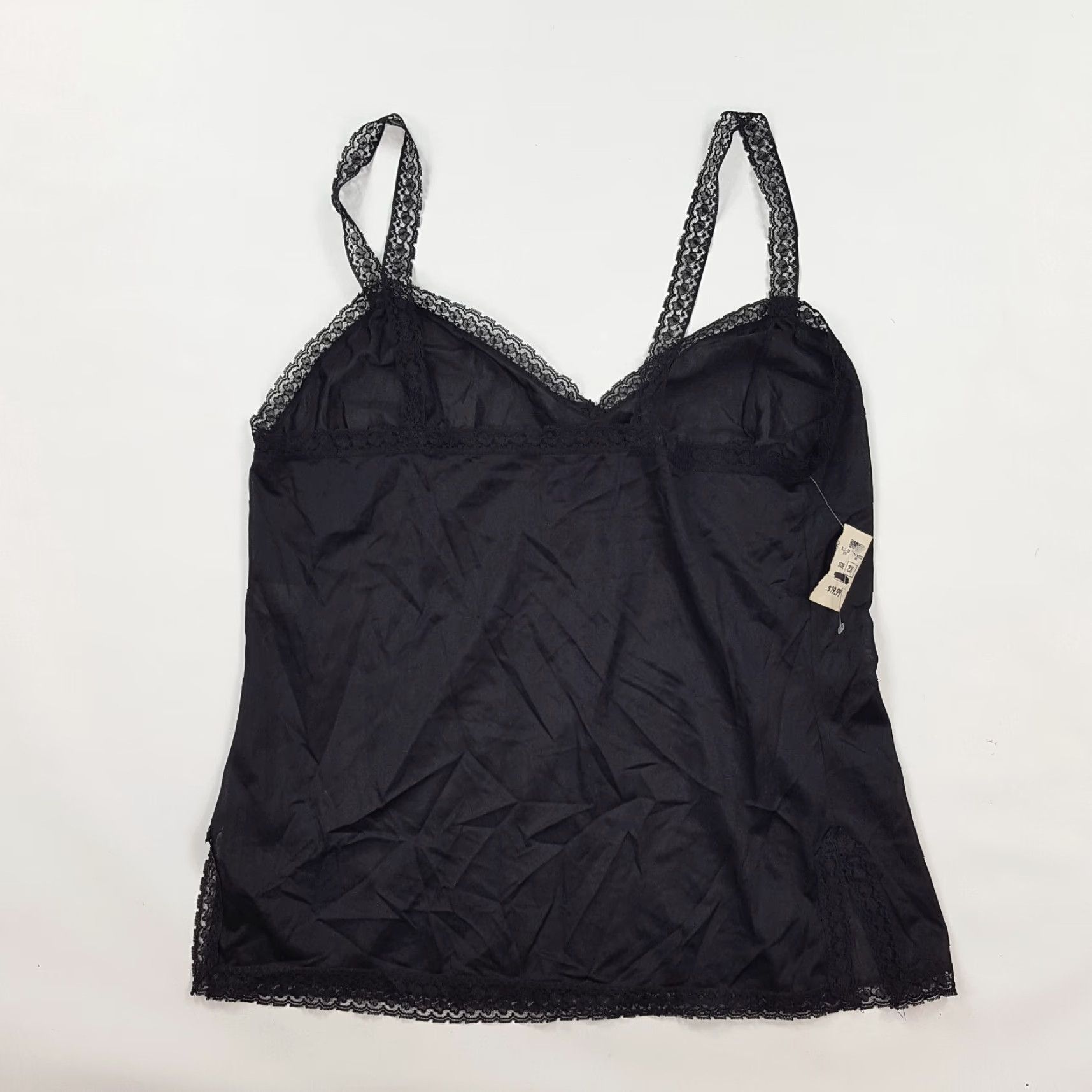 Vintage Vintage 80s Black Lace Camisole Lingerie Night Shirt Women 2X Camisole Lace 80s 90s USA Made Cami Sleepwear Nightwear Women's Shirt Mens Women? Size XXL / US 16-18 / IT 52-54 - 7 Thumbnail