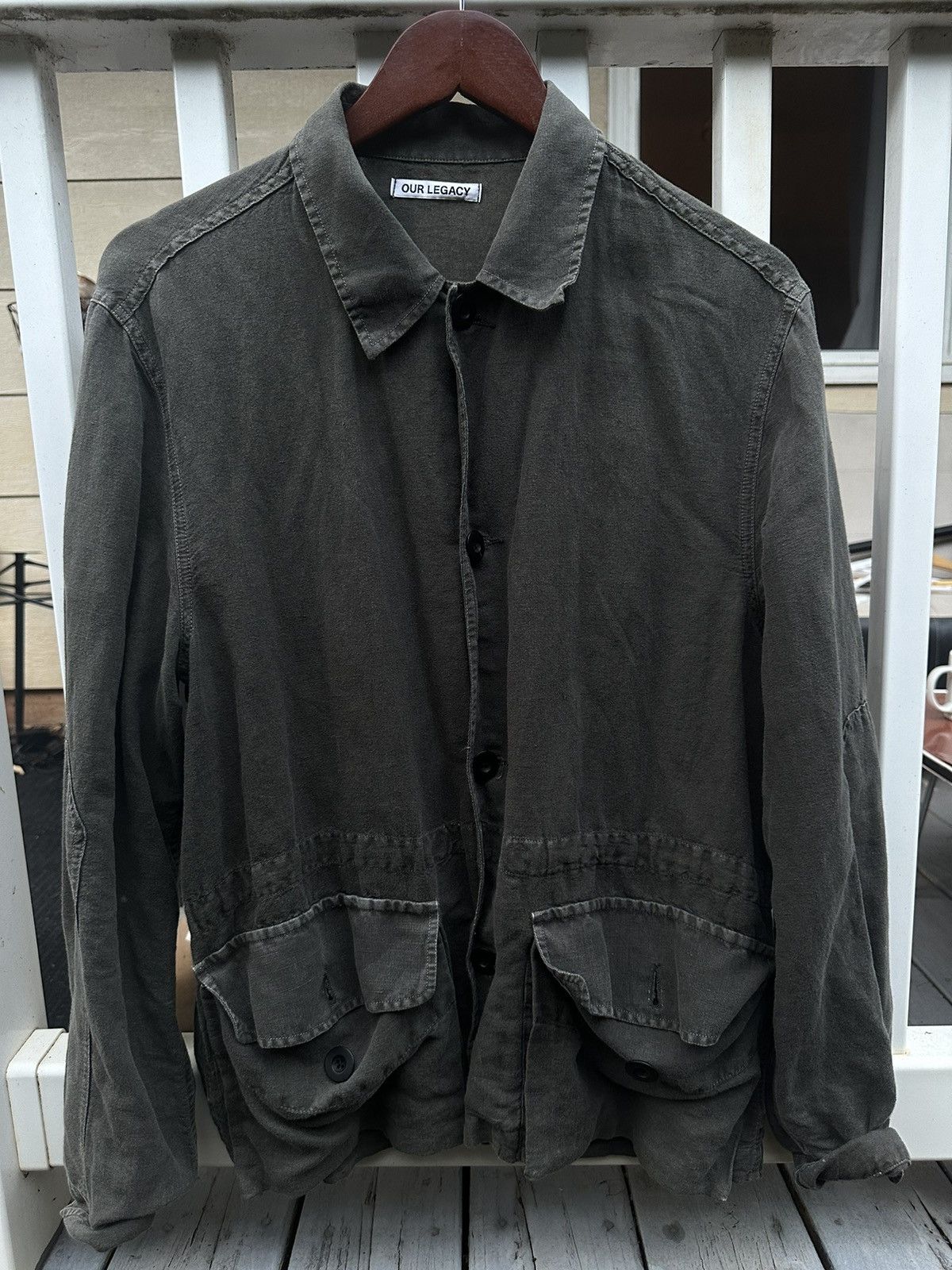 image of Our Legacy Army Inspired Jacket in Green, Men's (Size Medium)