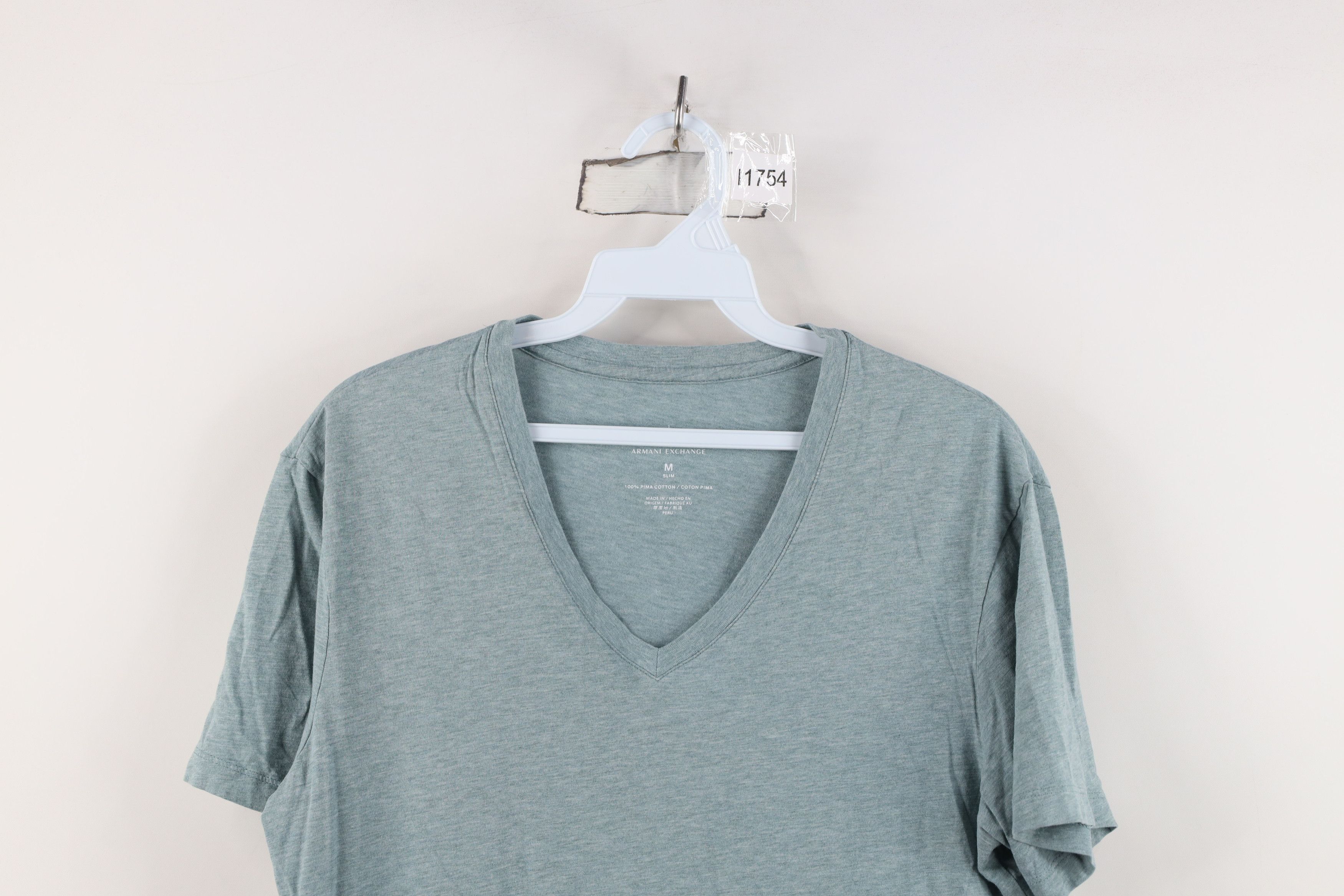 Armani Exchange New Armani Exchange Pima Cotton Jersey Knit T-Shirt Teal Size US M / EU 48-50 / 2 - 2 Thumbnail
