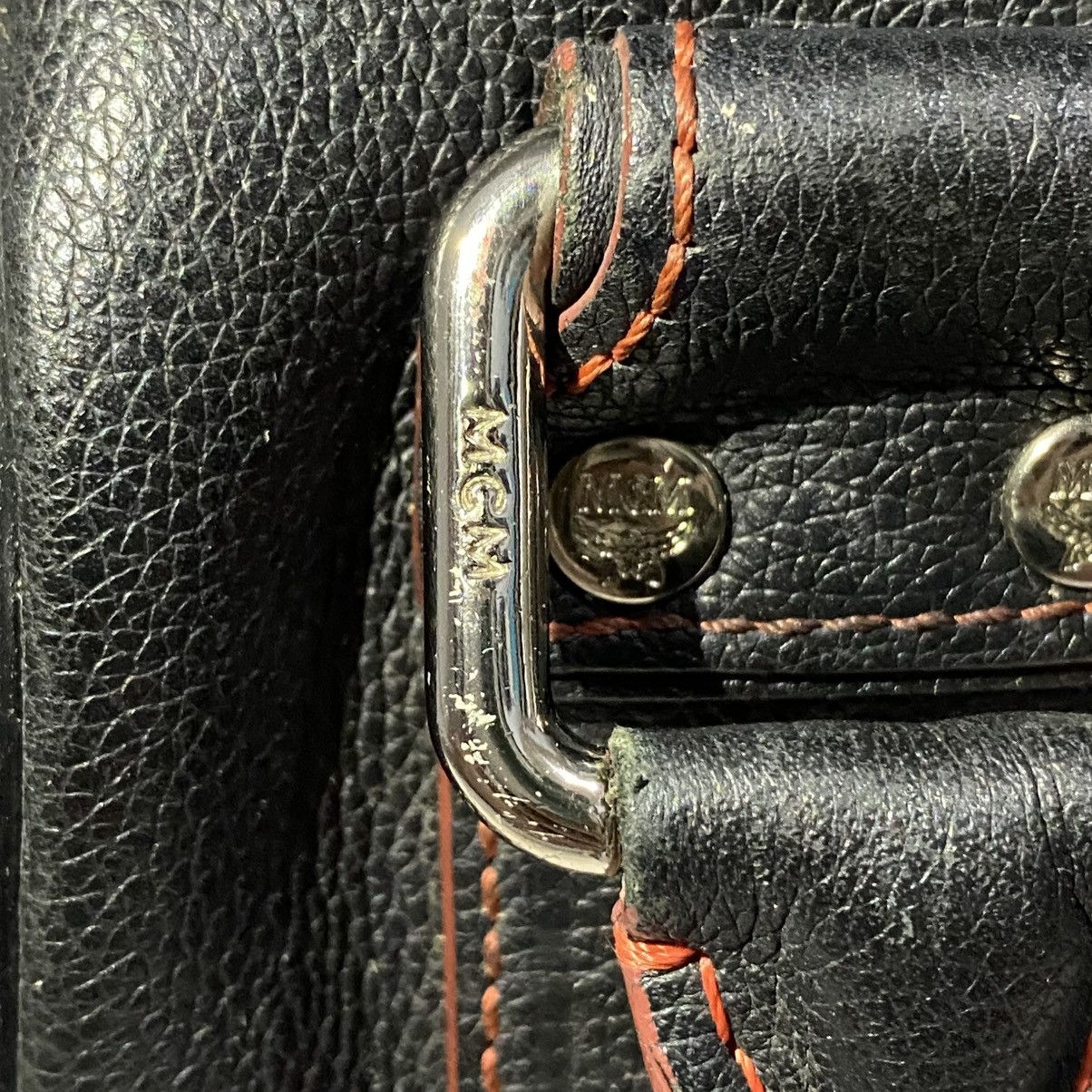 MCM MCM SMALL BOSTON BAG IN BLACK PEBBLED LEATHER Size ONE SIZE - 11 Thumbnail