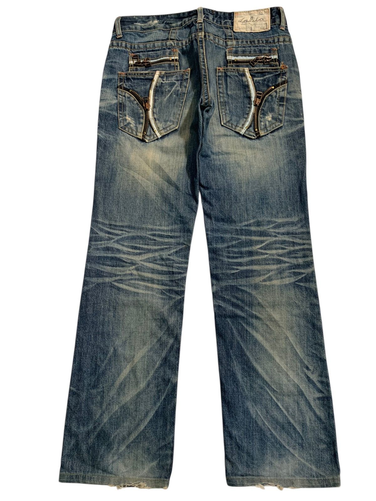 Tornado Mart JAPANESE LOLITA FADED & RUSTY PUNK DISTRESSED DENIM Size US 33 - 3 Thumbnail