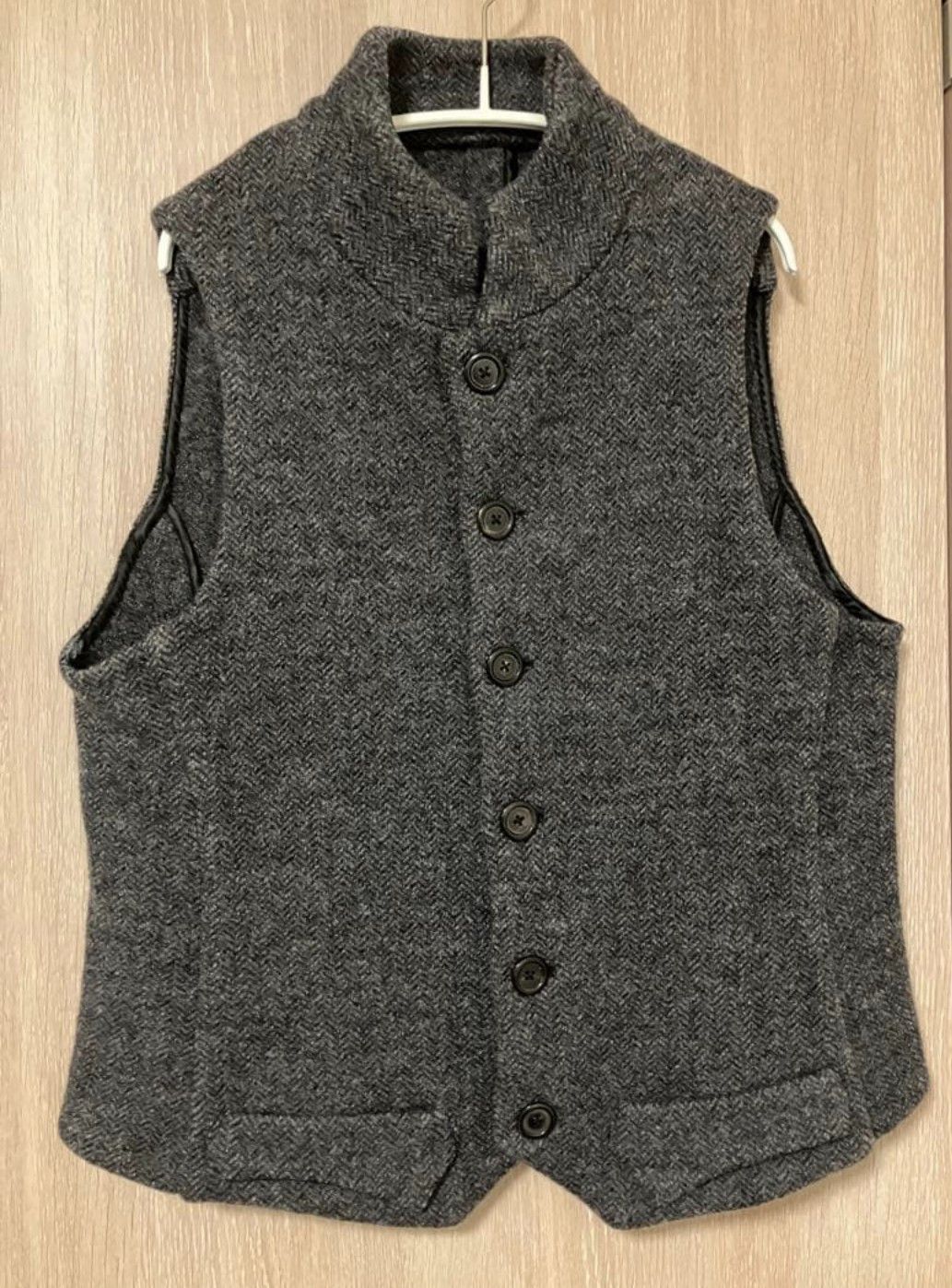 Geoffrey B. Small RSJ19special Hand made wool herringbone knit gilet Size US M / EU 48-50 / 2 - 1 Thumbnail