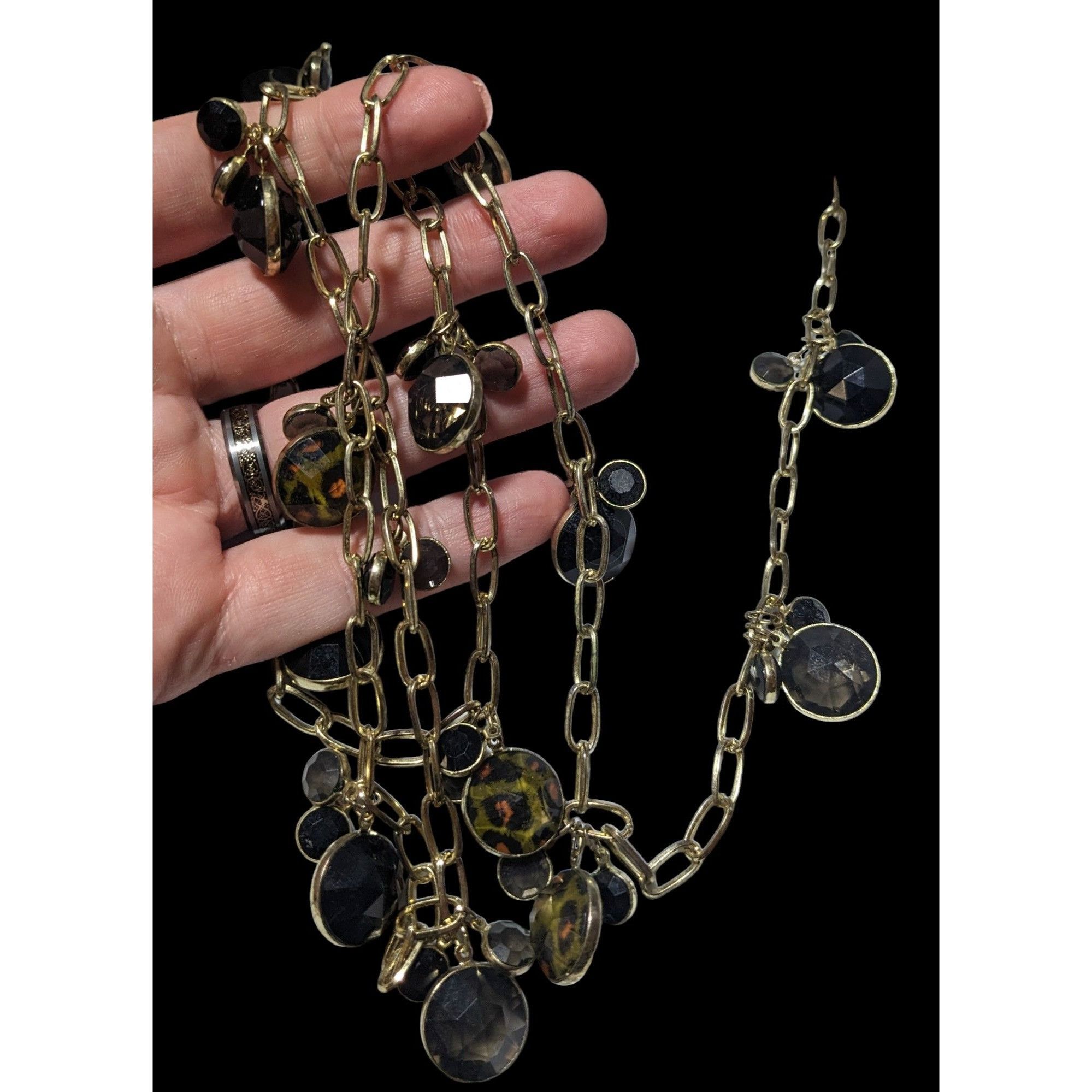 Other 80s Glam Leopard Print Charm Chain Necklace Size ONE SIZE - 3 Thumbnail
