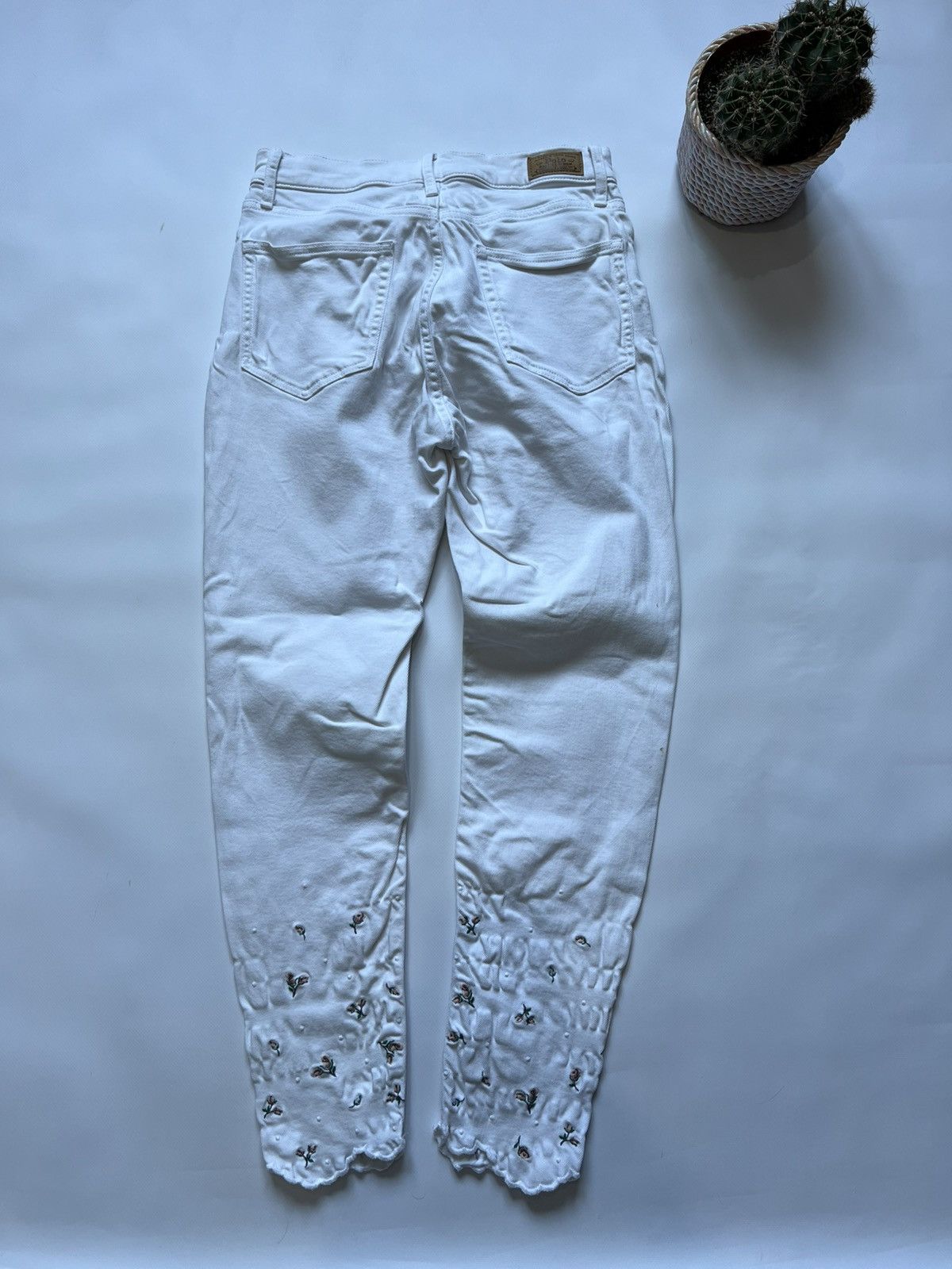 Polo Ralph Lauren Polo Ralph Lauren White Floral Pants Denim Basic Slim Size 30" / US 8 / IT 44 - 7 Thumbnail