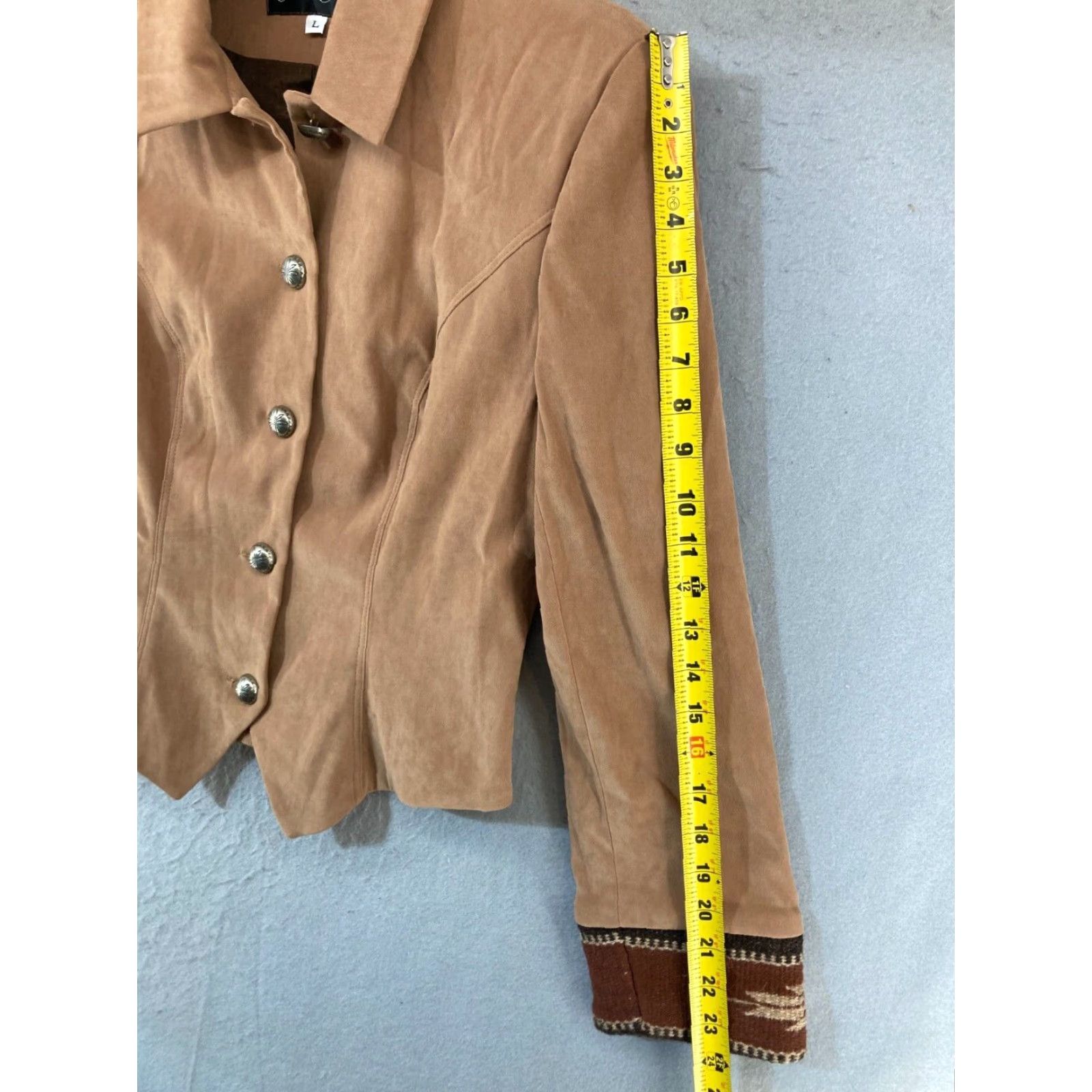 Camel Clarissa Cassandra Womens Jacket Large Camel Vintage USA MADE Western Size L / US 10 / IT 46 - 4 Thumbnail