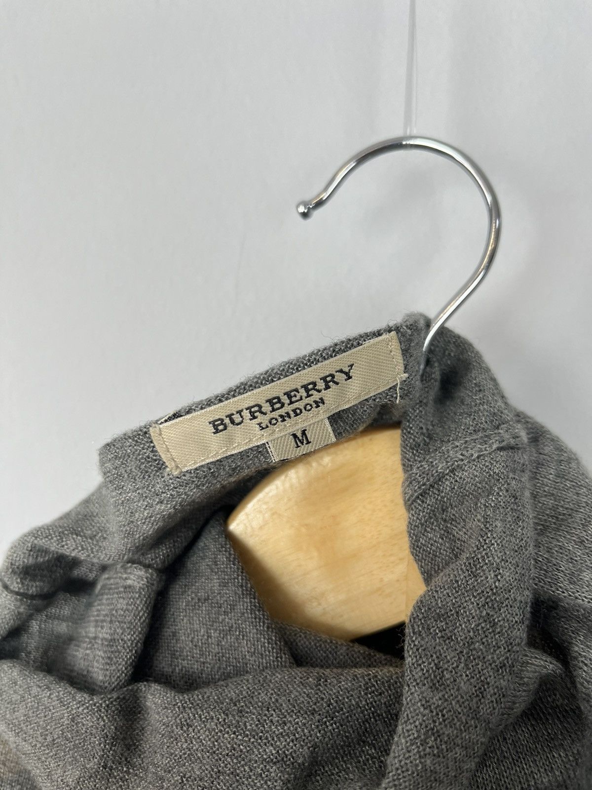 Burberry × Burberry Prorsum × Vintage Burberry London High Neck Knitted Sweater Made in England Size M / US 6-8 / IT 42-44 - 9 Thumbnail