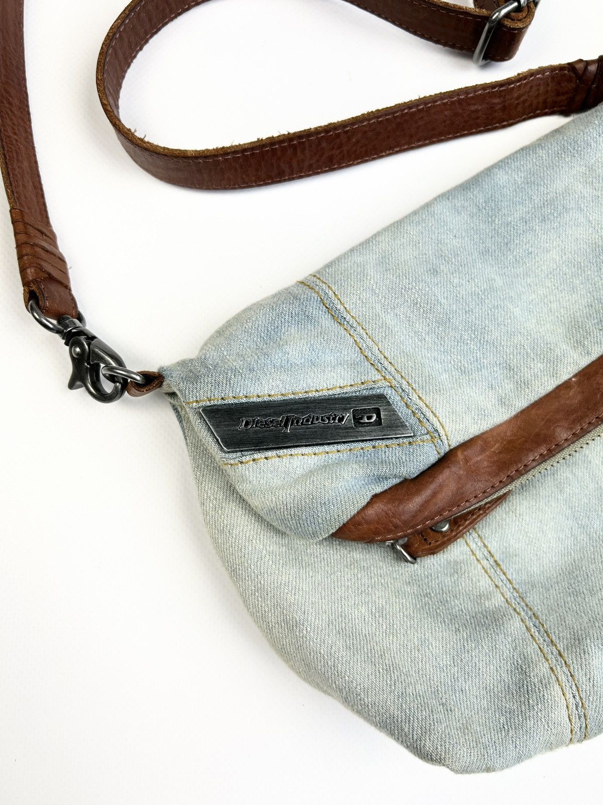 Diesel × Vintage Vintage Diesel Avantgarde Shoulder Jeans Bag Rare Y2K Size ONE SIZE - 2 Thumbnail