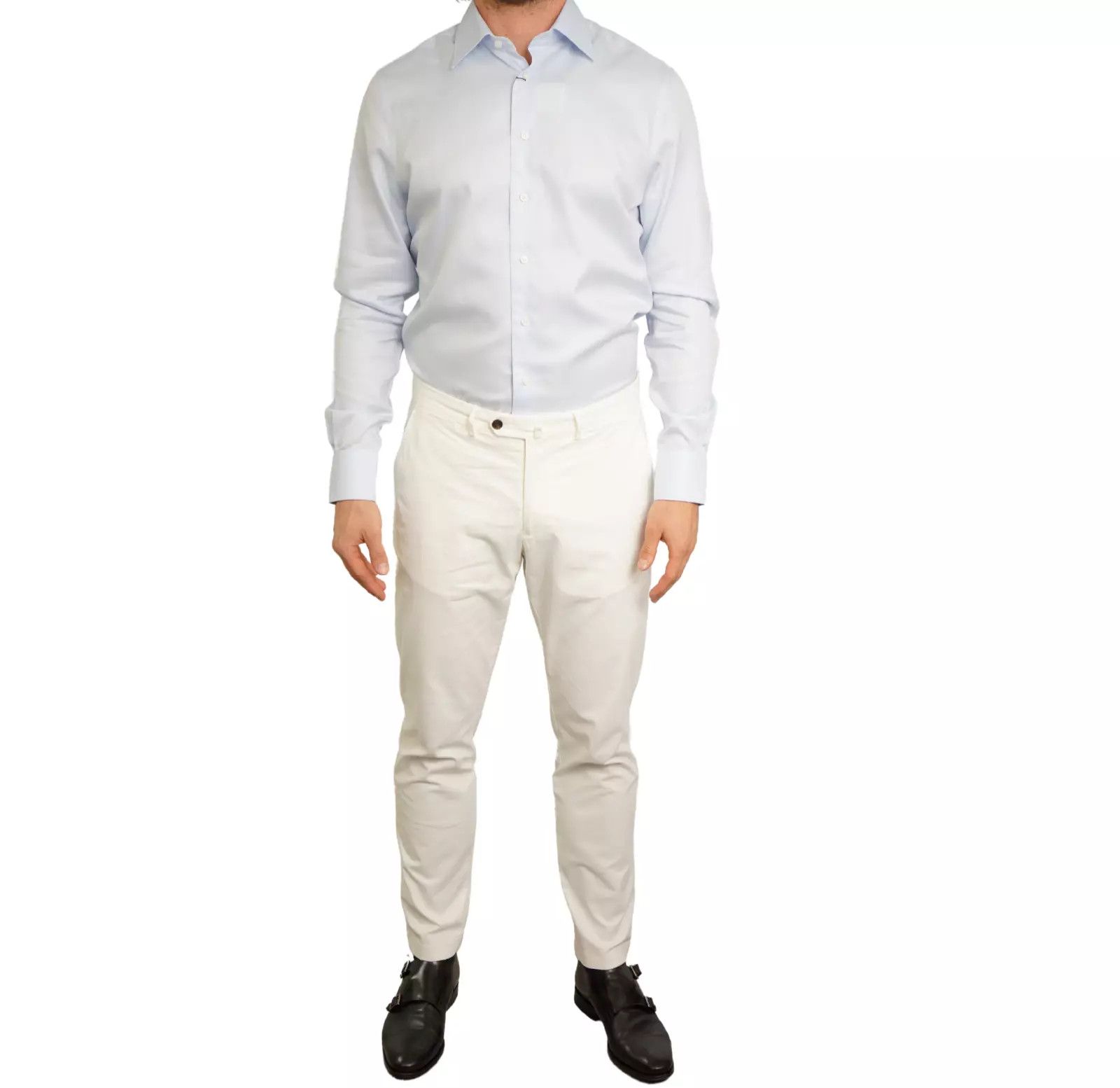 Suitsupply Men Suitsupply Porto Novo Trousers Off White US54 W37 L35.5 Size 54R - 1 Thumbnail