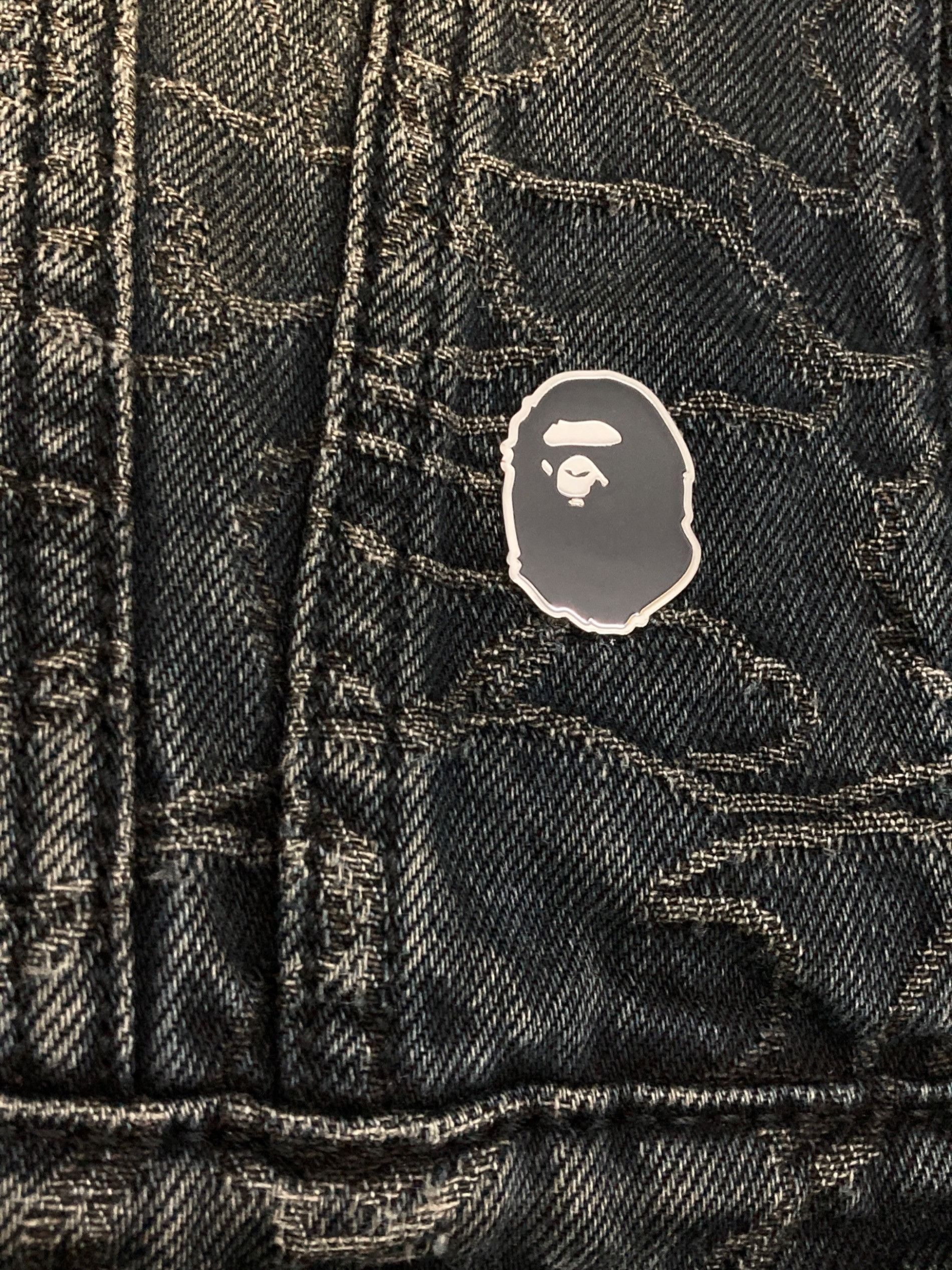 Bape A BATHING APE LINE CAMO JACQUARD 13OZ DENIM JACKET INDIGO S Size US S / EU 44-46 / 1 - 5 Thumbnail