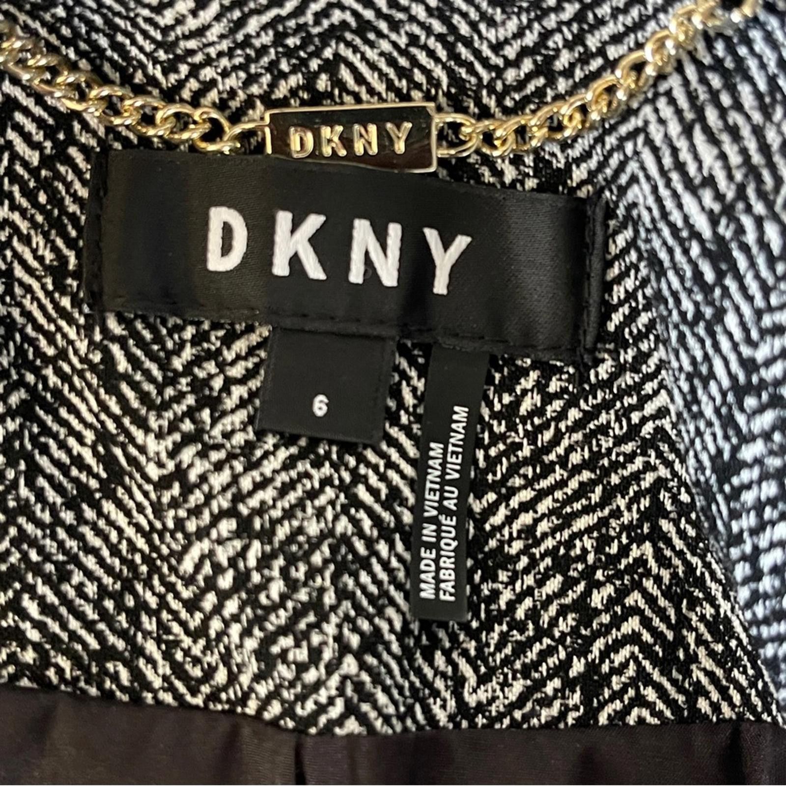 DKNY DKNY Black and Gray Textured Blazer in Size 6 - NWOT Size M / US 6-8 / IT 42-44 - 6 Thumbnail