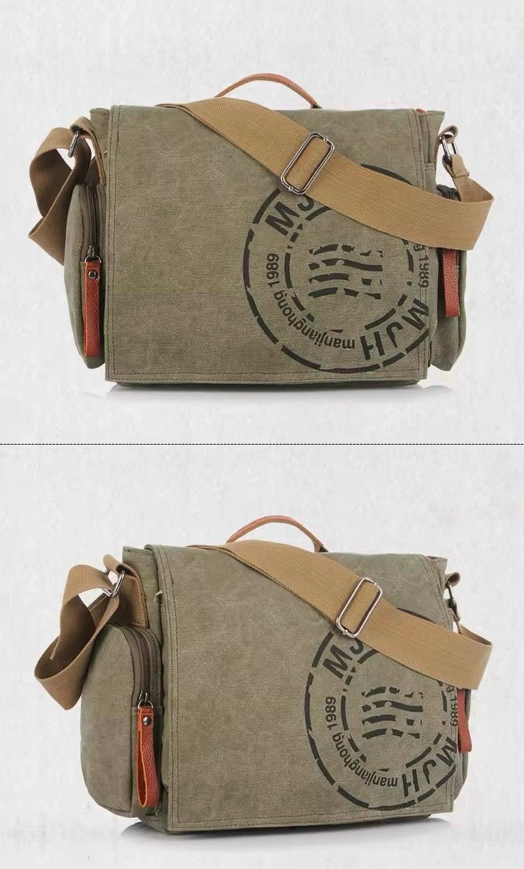 Vintage Capacity Canvas Crossbody Shoulder Bag Size ONE SIZE - 2 Thumbnail