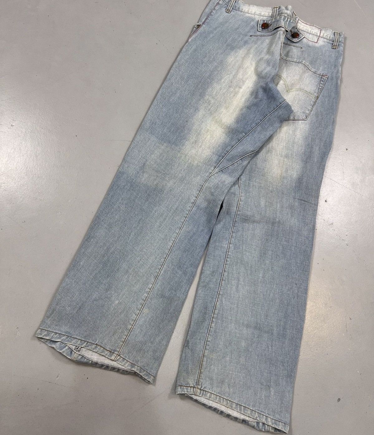 Levi's Vintage Levi’s engineer jeans denim buckle belt Size US 31 - 1 Thumbnail