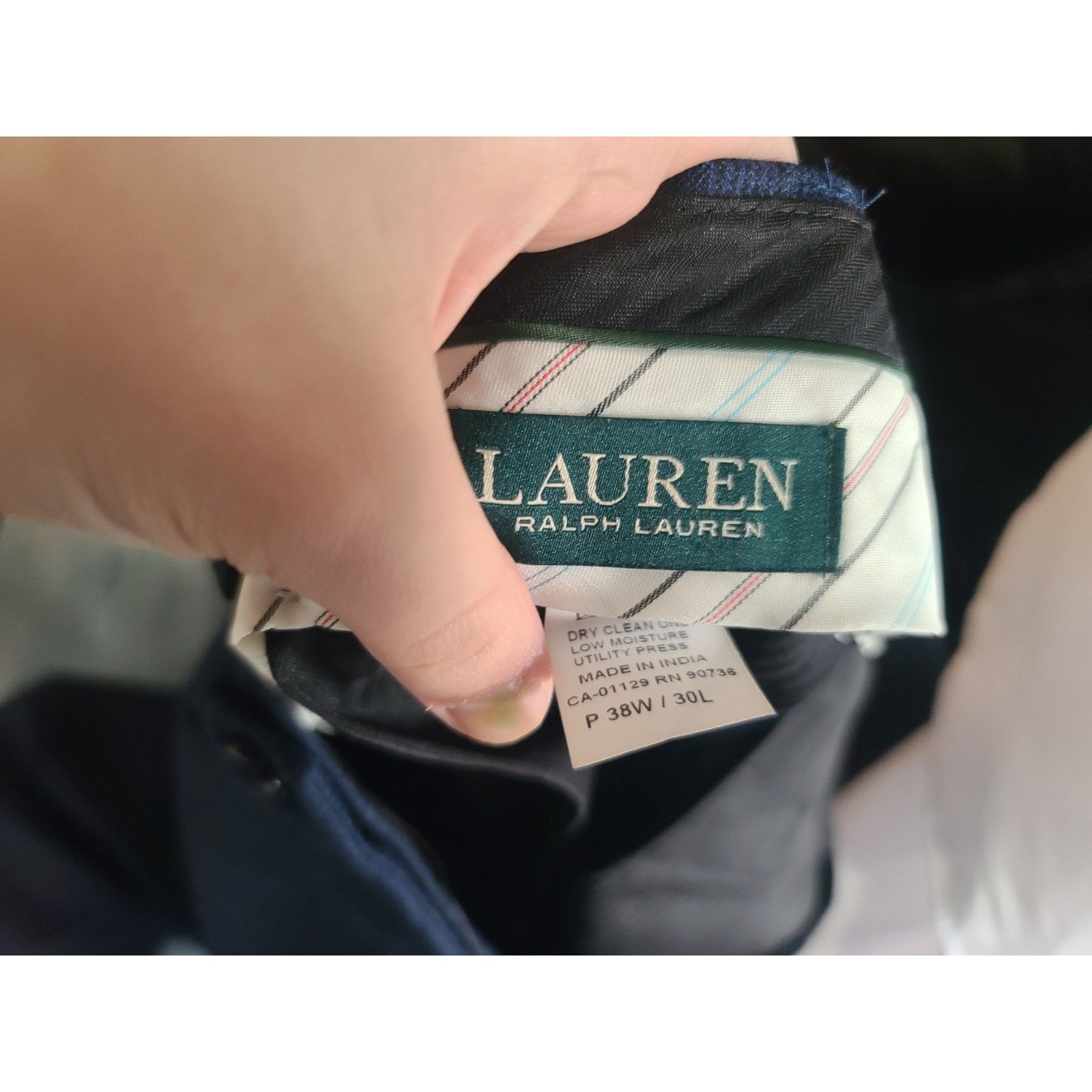 Lauren Ralph Lauren New Lauren Ralph Lauren Navy Blue Plaid Wool Pants 38 X 30 Size US 38 / EU 54 - 7 Thumbnail