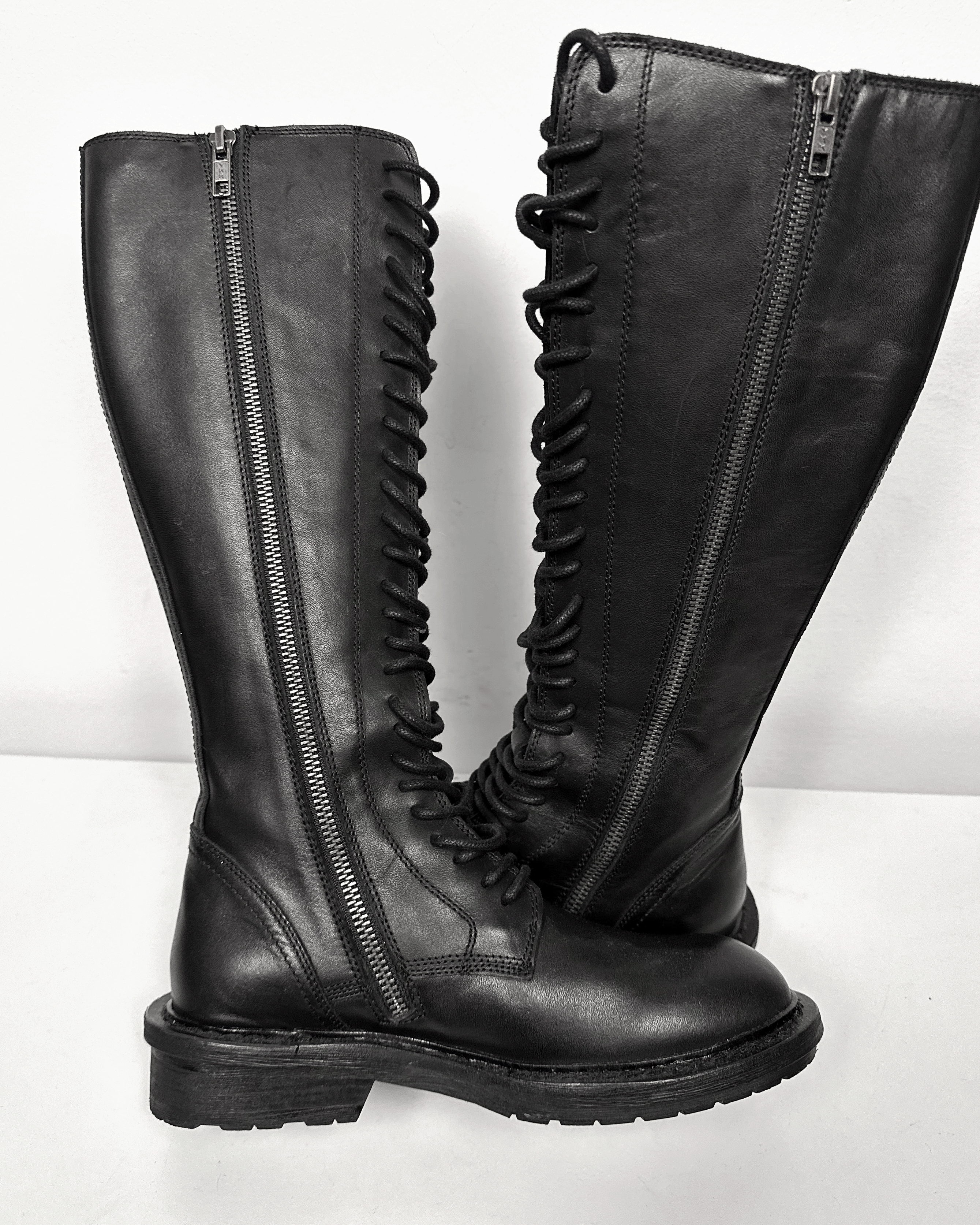 Ann Demeulemeester Ann Demeulemeester Knee High Lace Up Boots Size US 5 / IT 35 - 7 Thumbnail