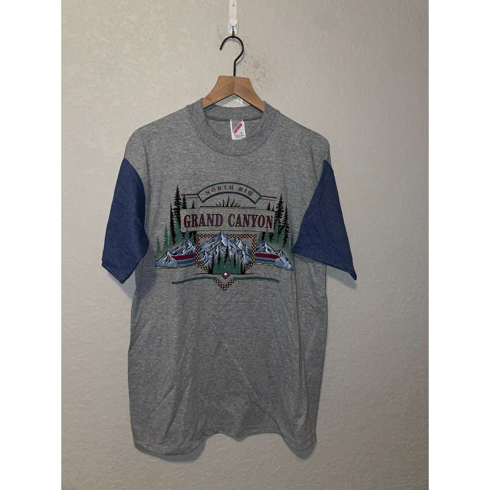 Jerzees Vintage Grand Canyon Shirt North Rim Gray 90s VTG 1990s L Size US L / EU 52-54 / 3 - 1 Thumbnail