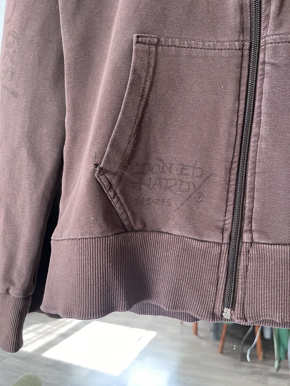 Ed Hardy 🤎Brown Vintage Ed Hardy Zip Up Hoodie Y2k Women’s Size S / US 4 / IT 40 - 4 Thumbnail