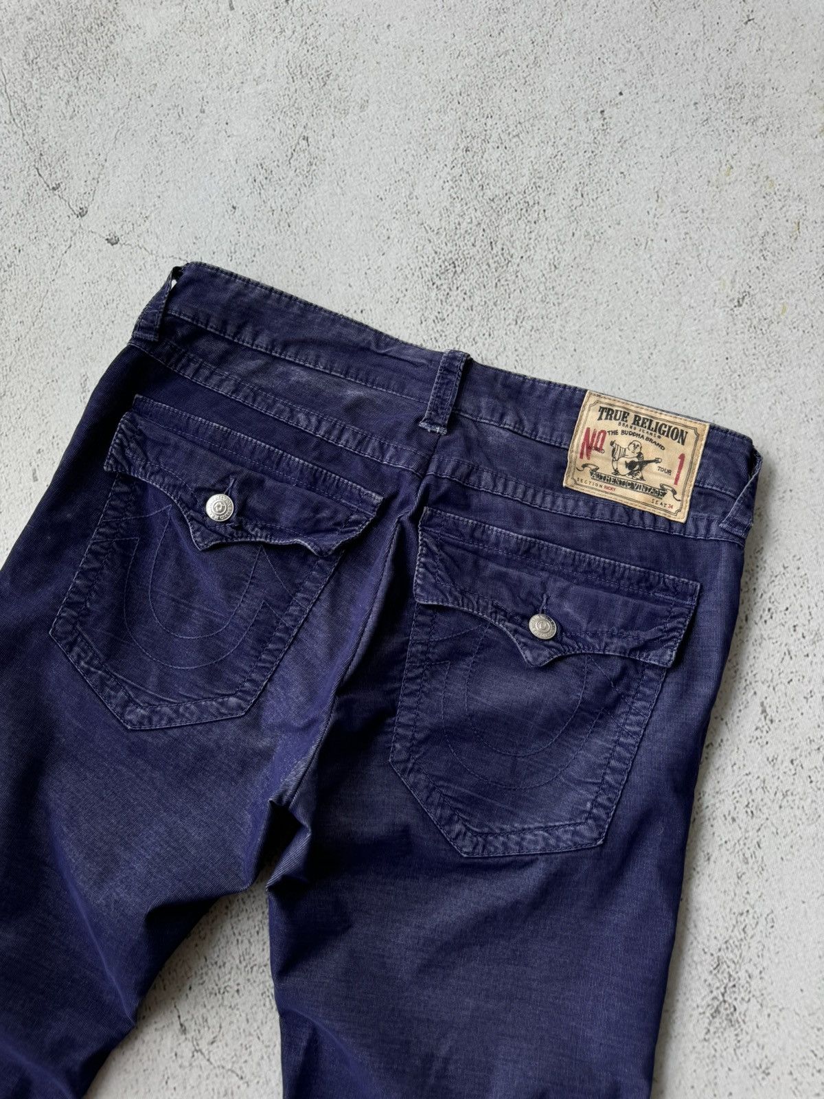 True Religion × Vintage True Religion Budda Purple Corduroy Y2K Pants Size US 33 - 5 Thumbnail
