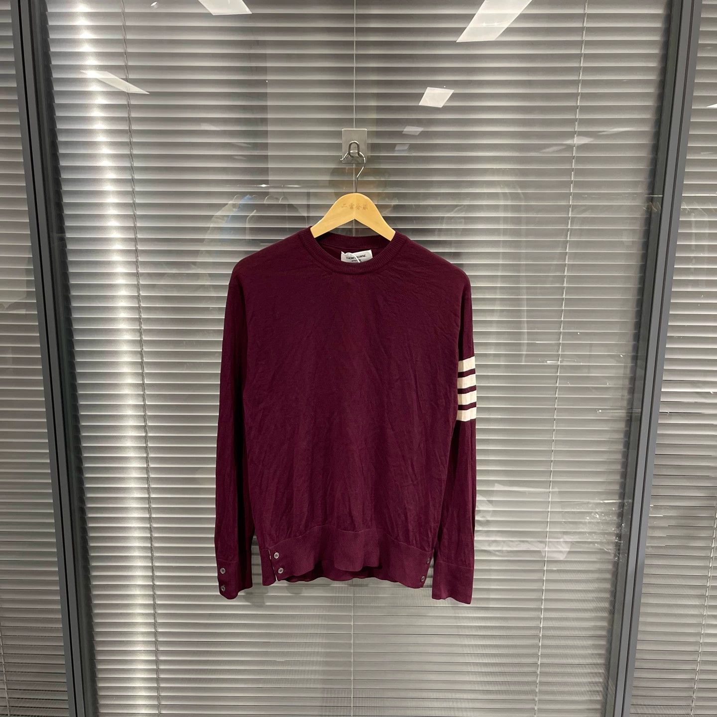 Thom Browne Thom Browne Classic 4-Stripe Knit Sweater Size 4 99 New Size S / US 4 / IT 40 - 1 Thumbnail