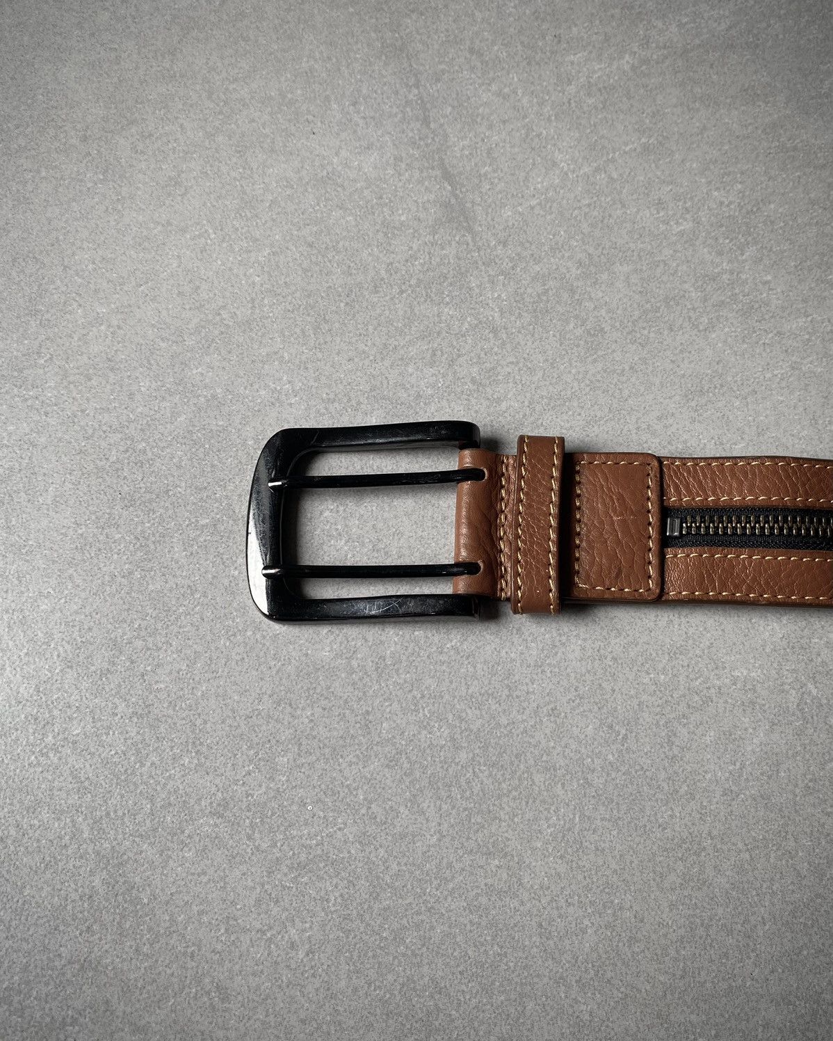 Nicole Club Nicole Club For Men Zipper Leather Belt Size ONE SIZE - 5 Thumbnail