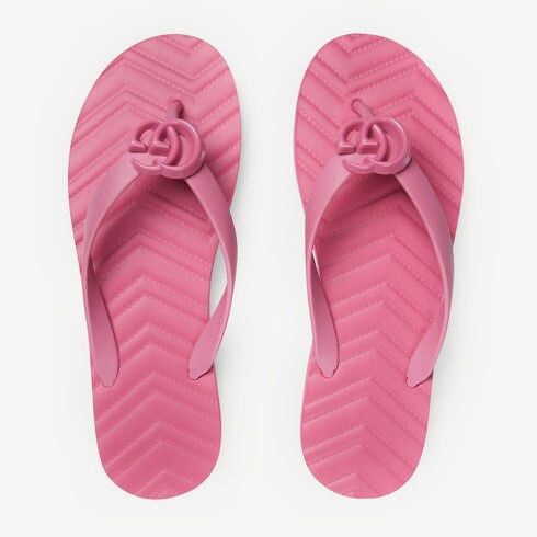image of Gucci Double G Thong Slide Sandals Size 39 in Pink, Women's