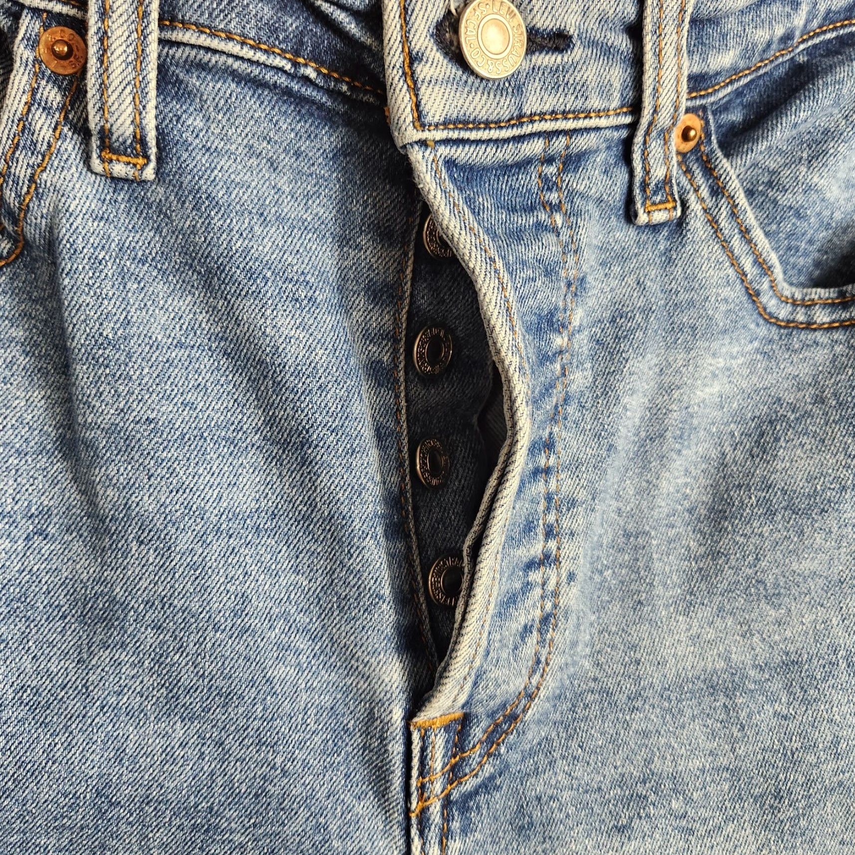 Levi's Levi's Wedgie Fit Jeans |31x28| Button Fly Straight Denim Blue 90s Womens Levis Size 24" / US 00 / IT 34 - 4 Thumbnail