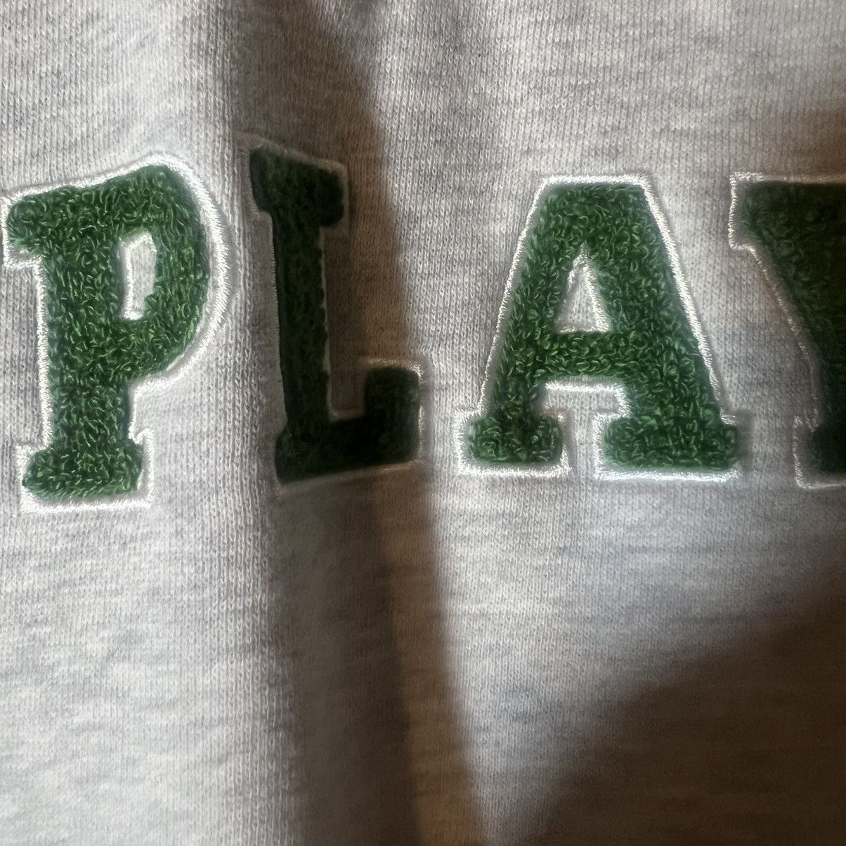 Playboy PLAYBOY MEN’S LARGE Light Gray Crewneck Sweater Green Logo Size US L / EU 52-54 / 3 - 4 Thumbnail