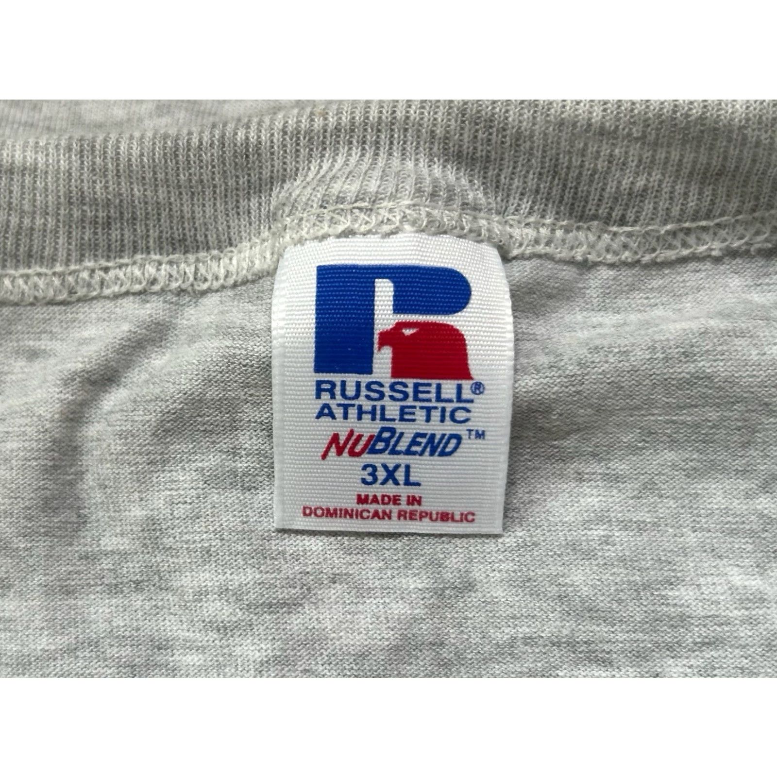 Russell Athletic VINTAGE Russell Athletic T-Shirt Mens 3XL Gray 90s Deadstock NWOT Birch Grey Cotton Blend Short Sleeve Athletic 90s Mens T-Shirt Size US XXL / EU 58 / 5 - 4 Thumbnail