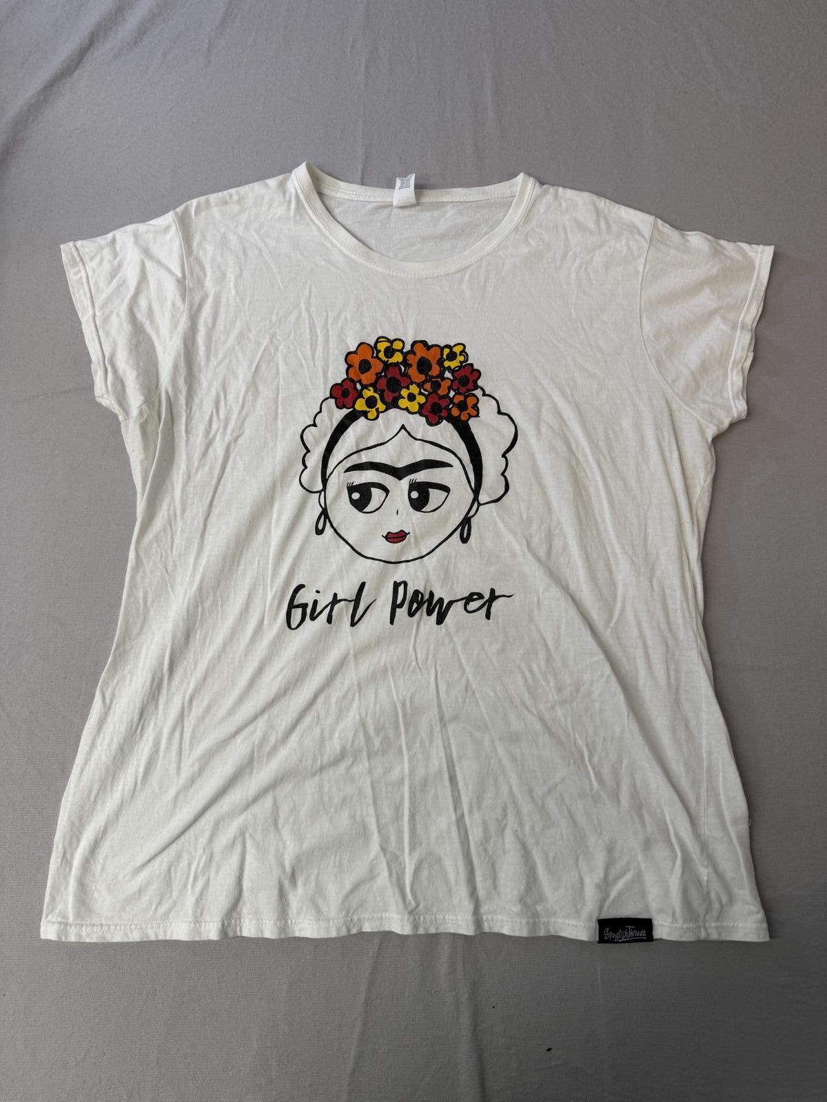 Gildan Frida Kahlo T-shirt Juniors Womens Girl Power Spanglish Tee Size M / US 6-8 / IT 42-44 - 1 Thumbnail