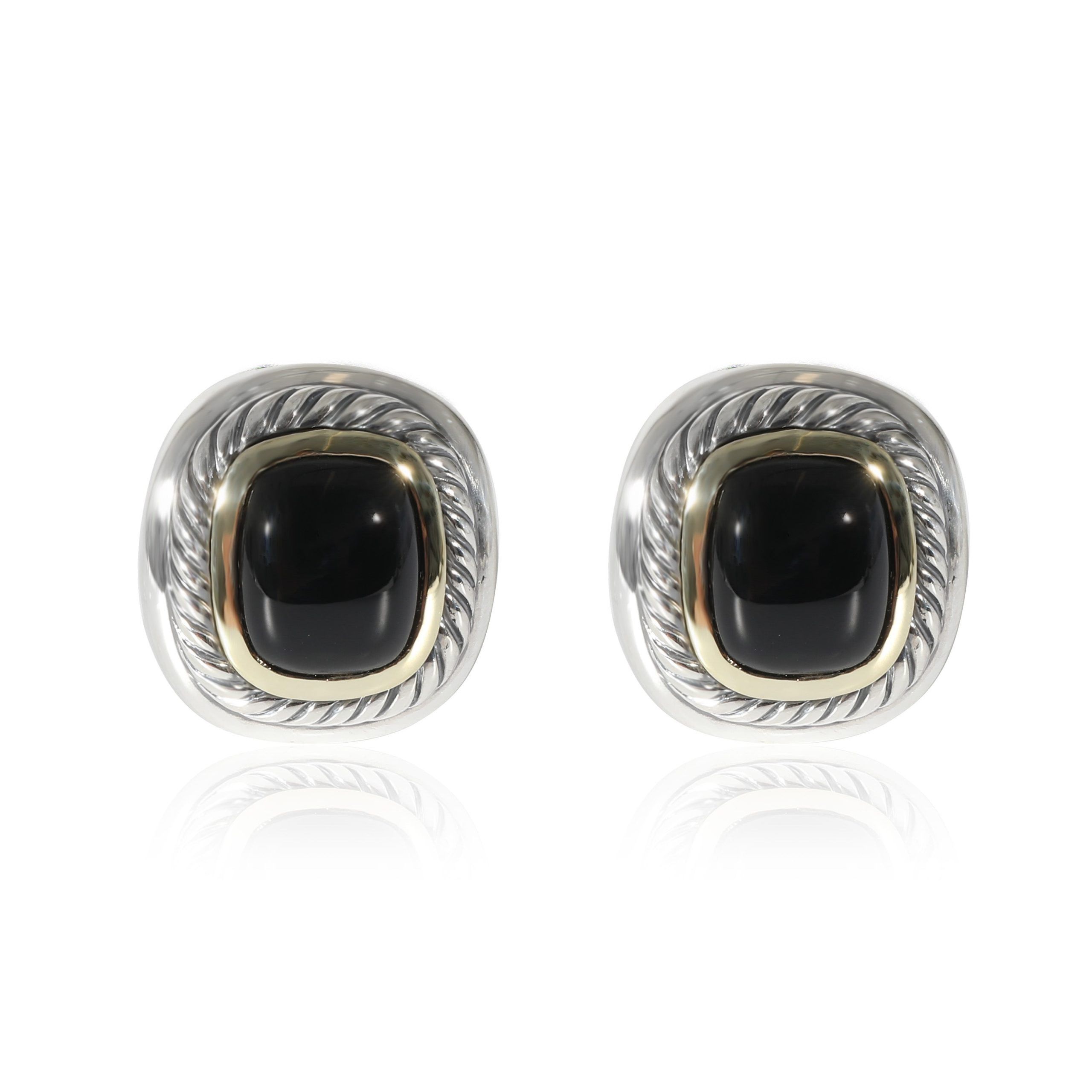 David Yurman David Yurman Albion Onyx Earrings in 14k Yellow Gold/Sterling Silver Size ONE SIZE - 1 Thumbnail